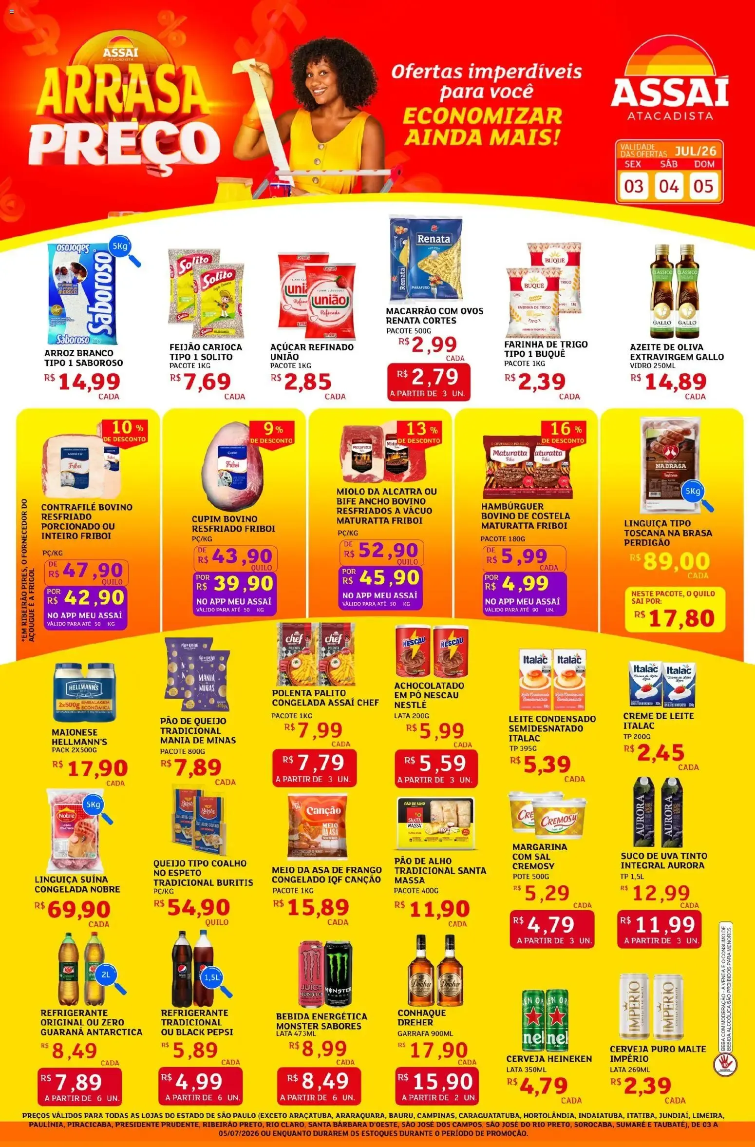 Encarte de Assaí Atacadista ofertas - SP de 03/07/2026 | Promoções Online 3 de julho até 5 de julho 2026 - Pagina 1