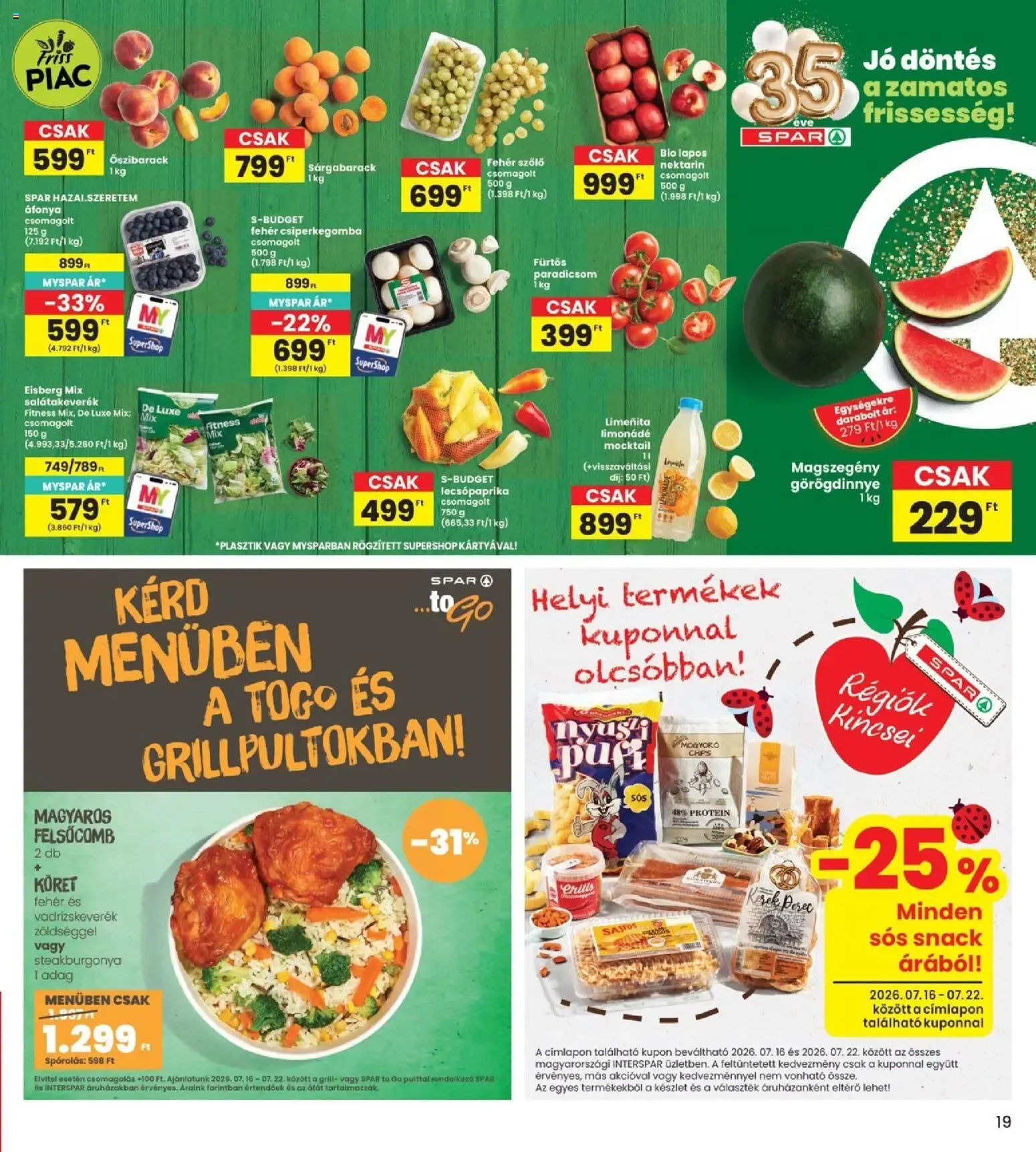 Katalógus Interspar akciós újság - 2026.07.16. -tól/töl > akció, lapozható szórólap 🛍️ július 16.-tól július 22.-ig 2026. - Oldal 19
