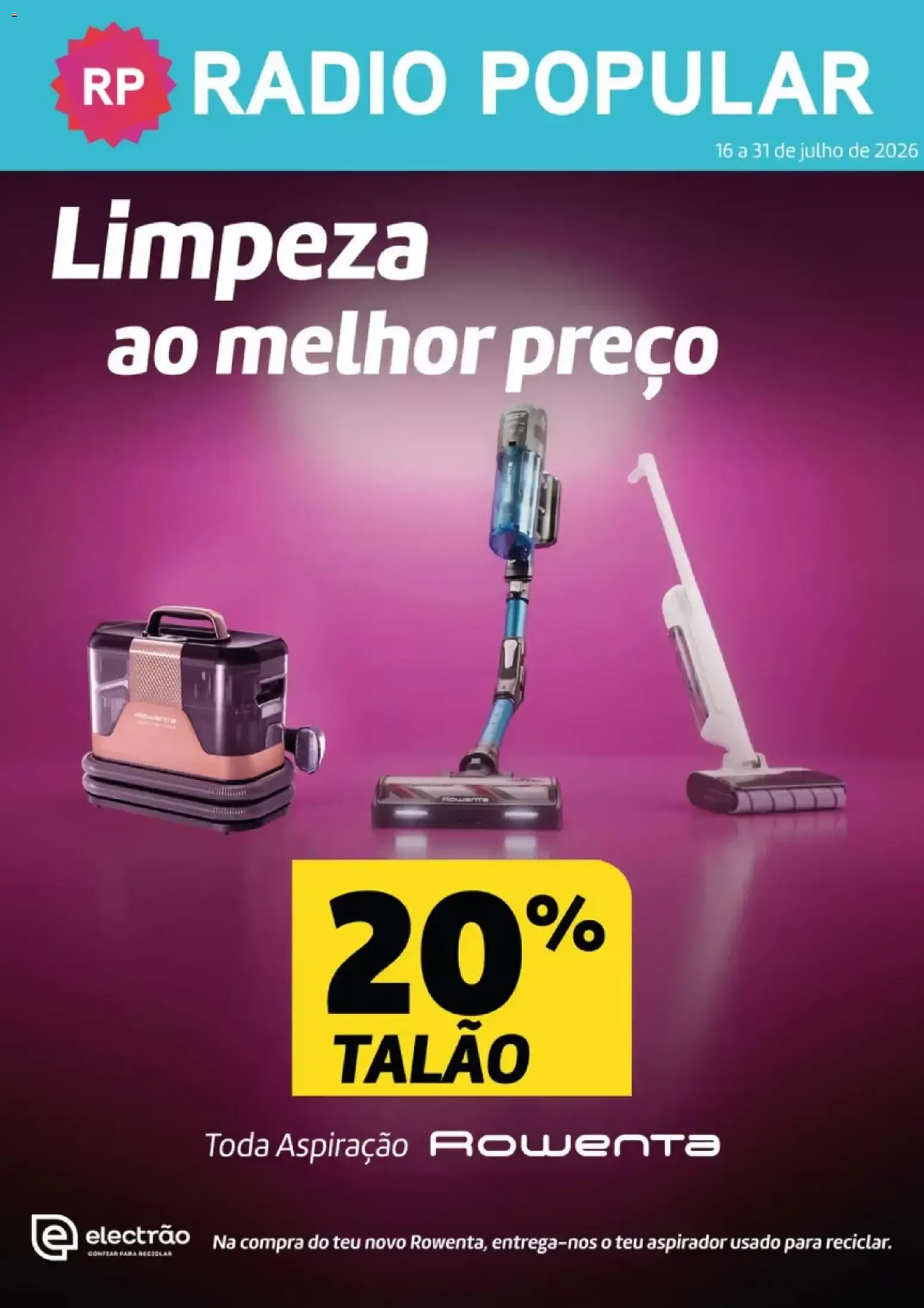 Radio Popular Limpeza ao melhor preço » de 16/07/2026 - 31/07/2026