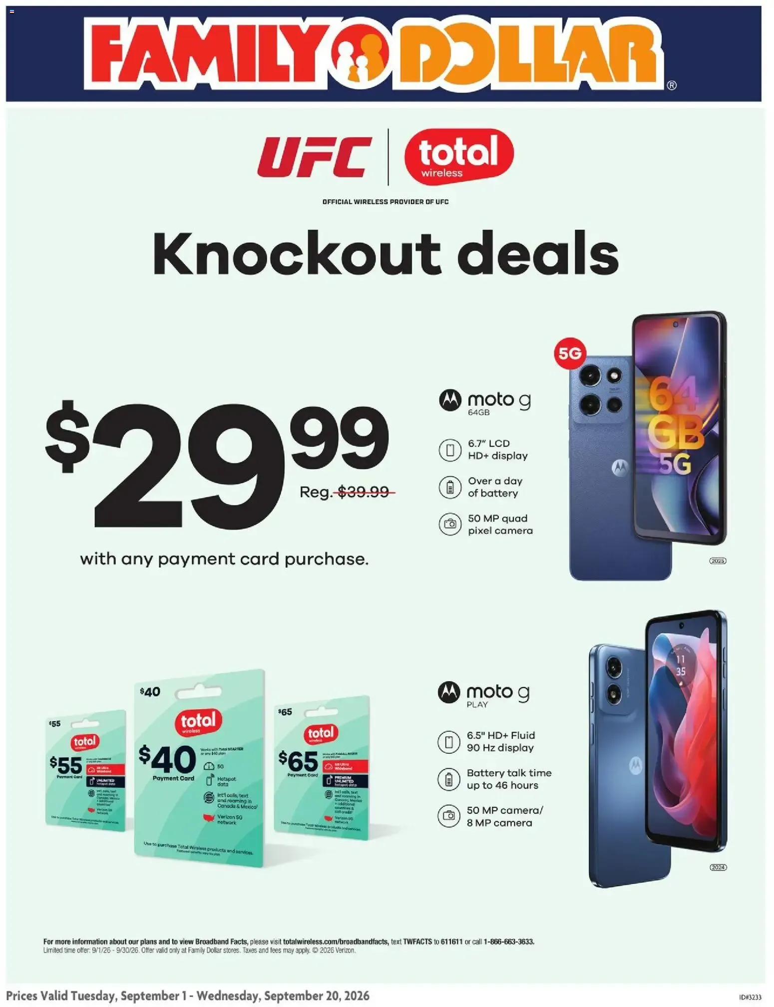 Family Dollar - Knockout deals (Total Wireless)