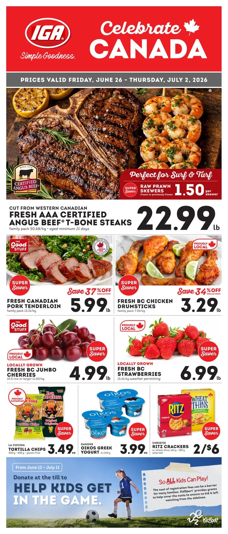 Weekly ad IGA Celebrate CANADA from June 26 to July 2 2026 - Page 1