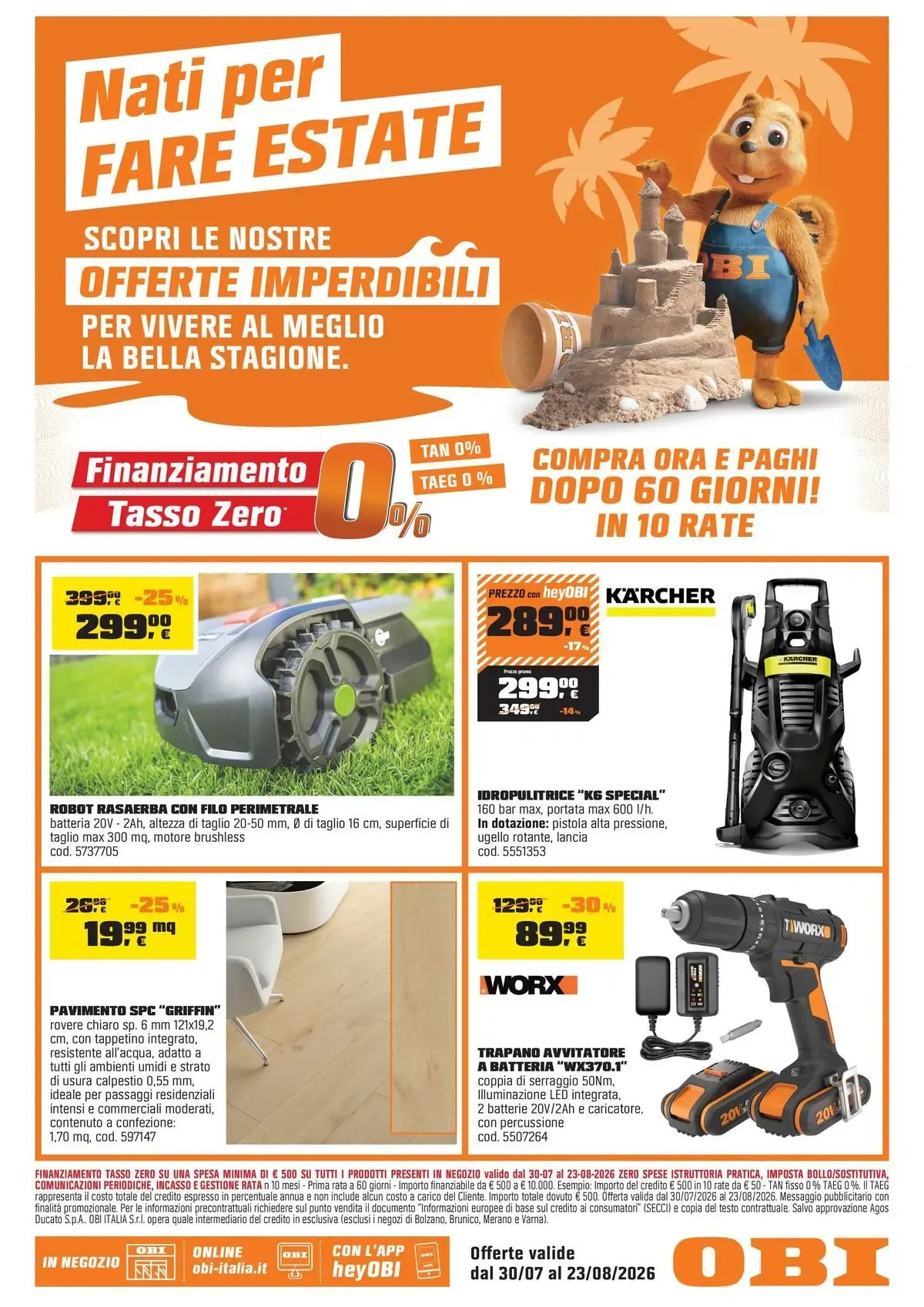 Nuovo OBI - Nati per fare estate dal 30/07/2026 > offerte anteprima 🛍️