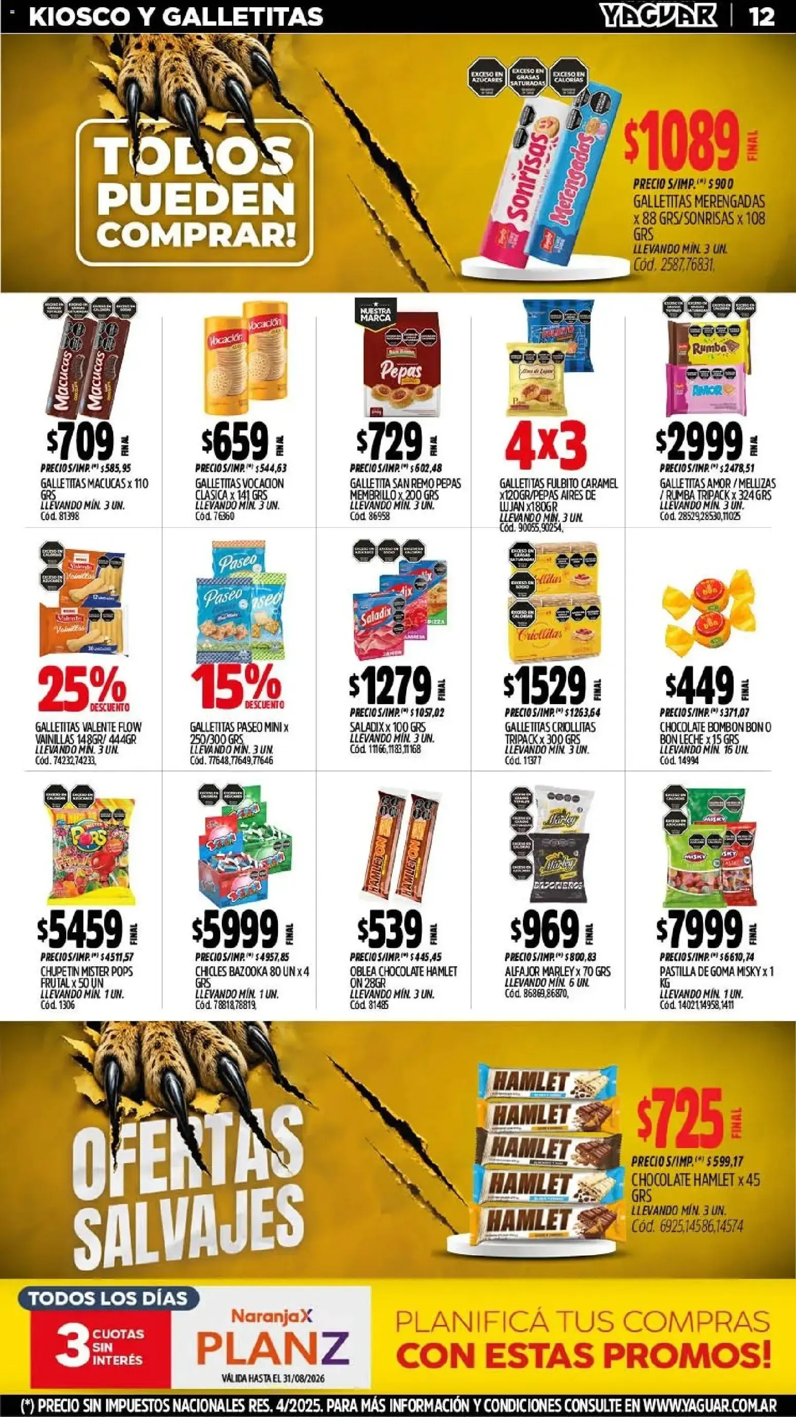 Ofertas de Mayorista Yaguar - Ofertas Salvajes 3 de agosto al 9 de agosto 2026 - Página 13 del catálogo