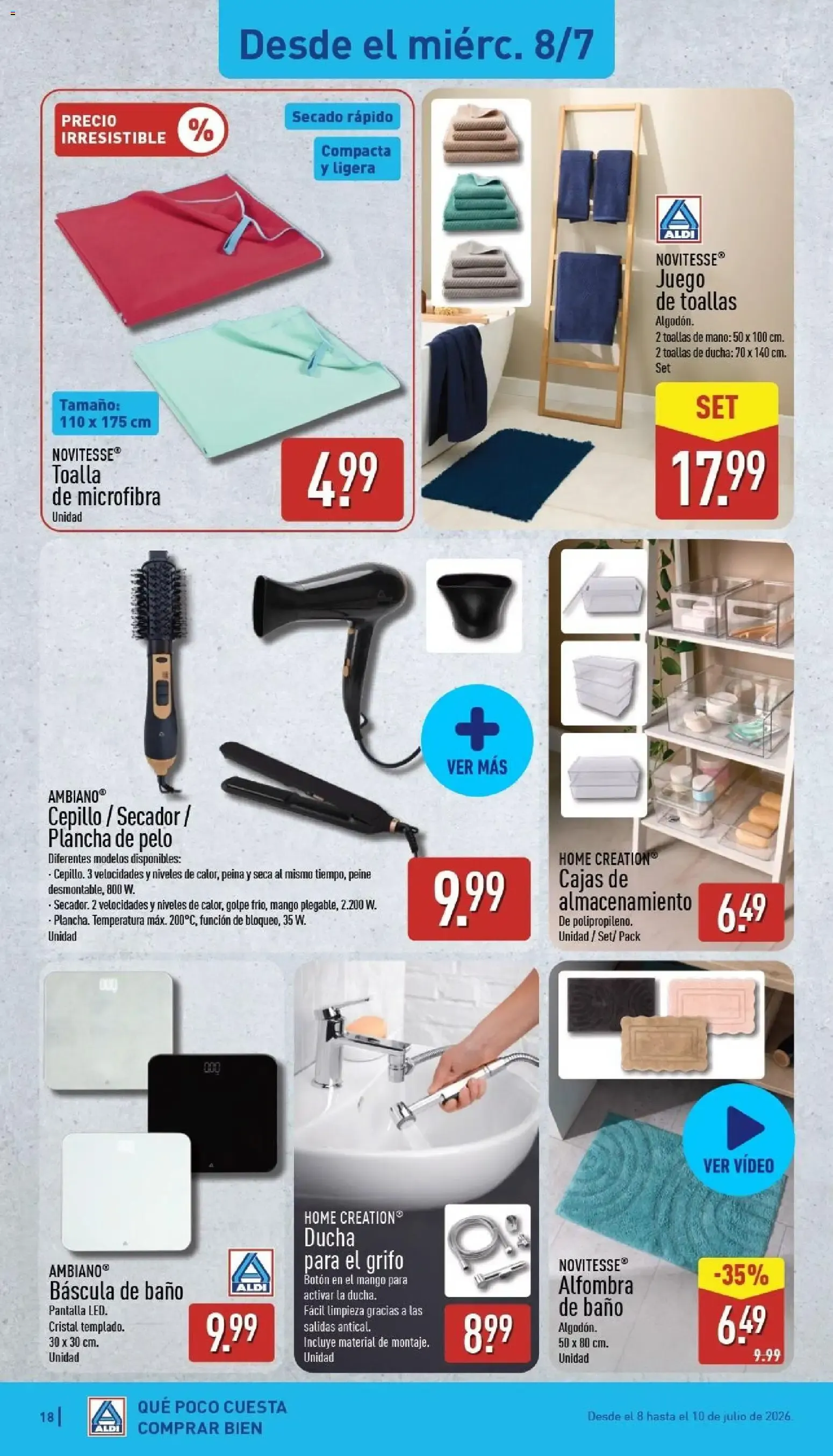 Catálogo de Aldi: Un Baño de Frescura al Mejor Precio 6 de julio al 12 de julio 2026 - Página 18