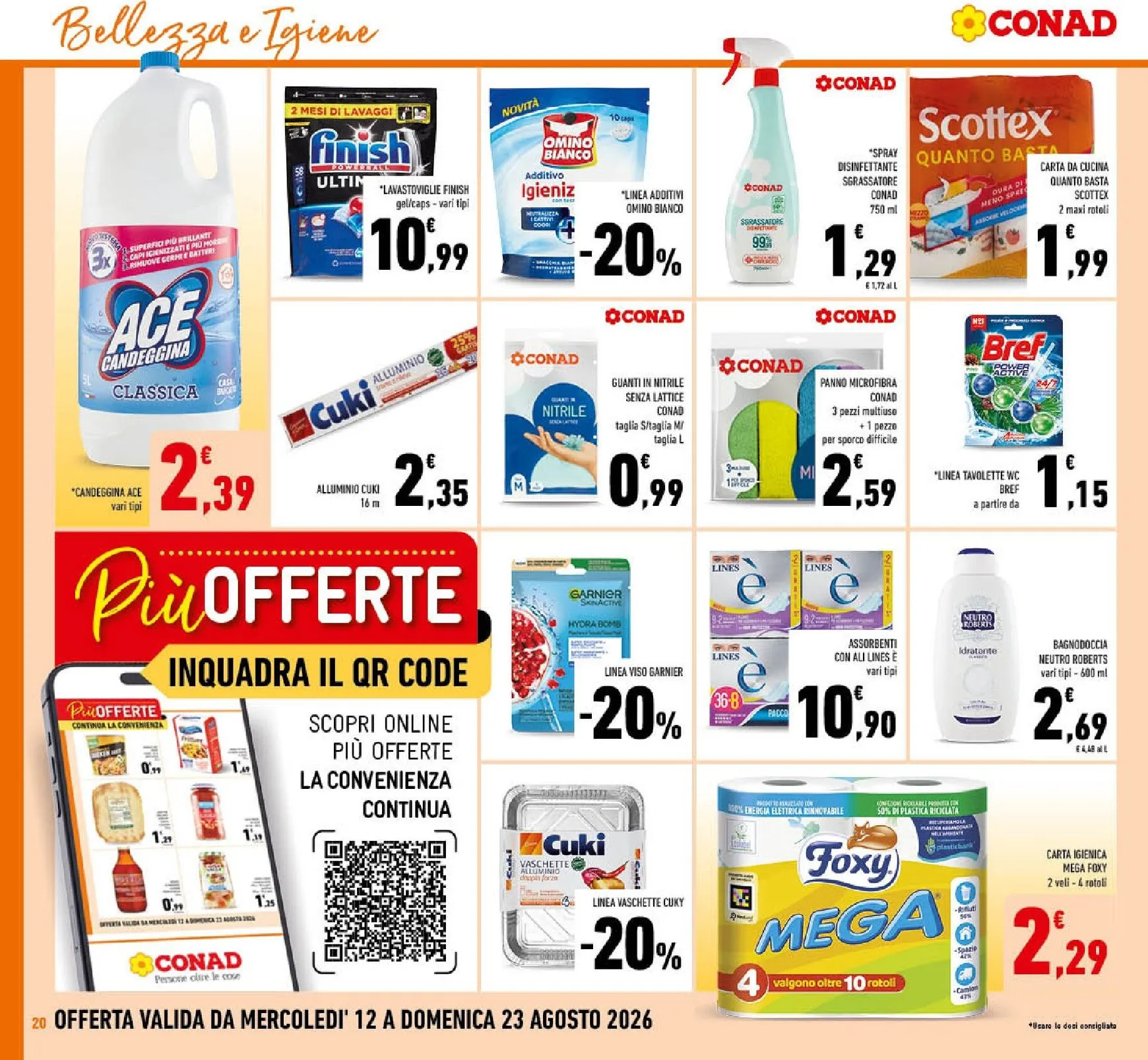 Volantino attuale di Conad valido dal mercoledì 12/08/2026 al domenica 23/08/2026 da 12 agosto a 23 agosto di 2026 - Pagina del volantino 20
