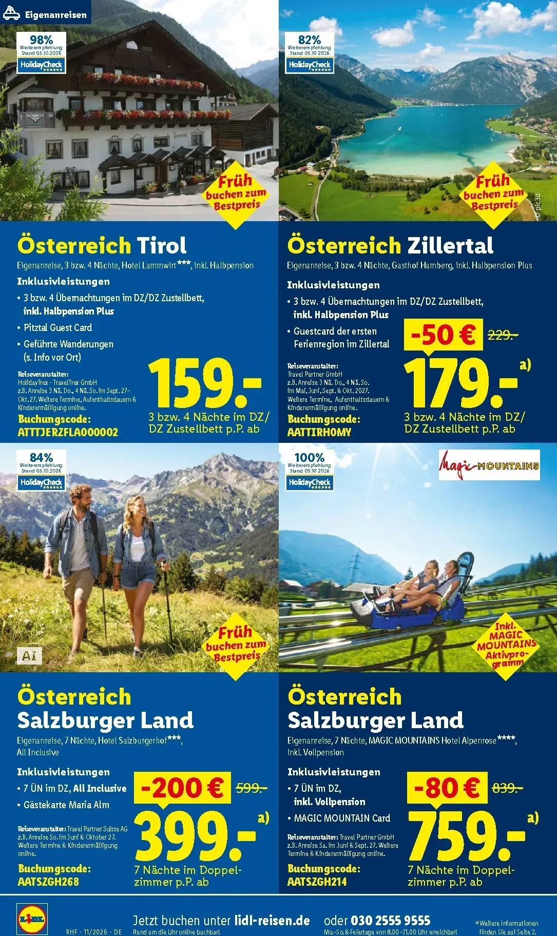 Lidl - Reise-Highlights Prospekt – von Mittwoch 28.10.2026 bis Montag 30.11.2026 von 28. Oktober bis 30. November 2026 - Prospekt seite 10
