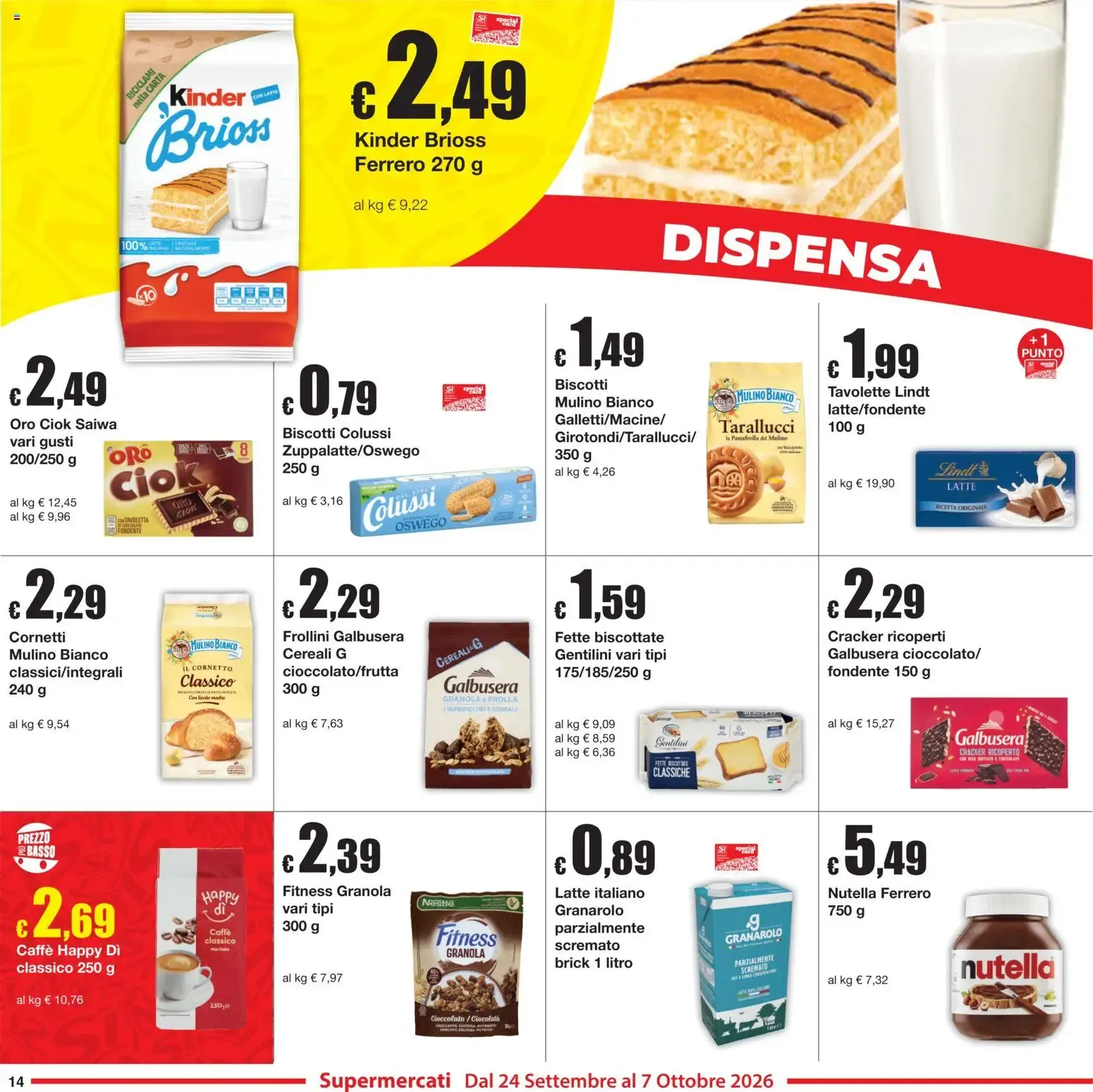 Sì con Te volantino dal 24/09/2026 - online Offerte da 24 settembre a 7 ottobre di 2026 - Pagina del volantino 14