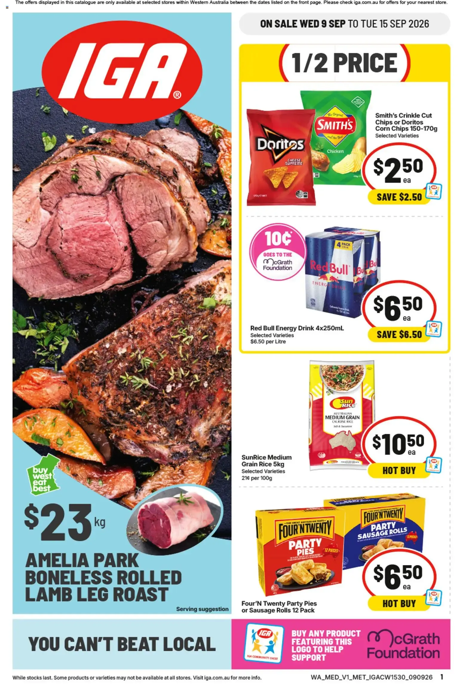 IGA Catalogue - Catalogue valid from 9 September to 15 September 2026 - page 1