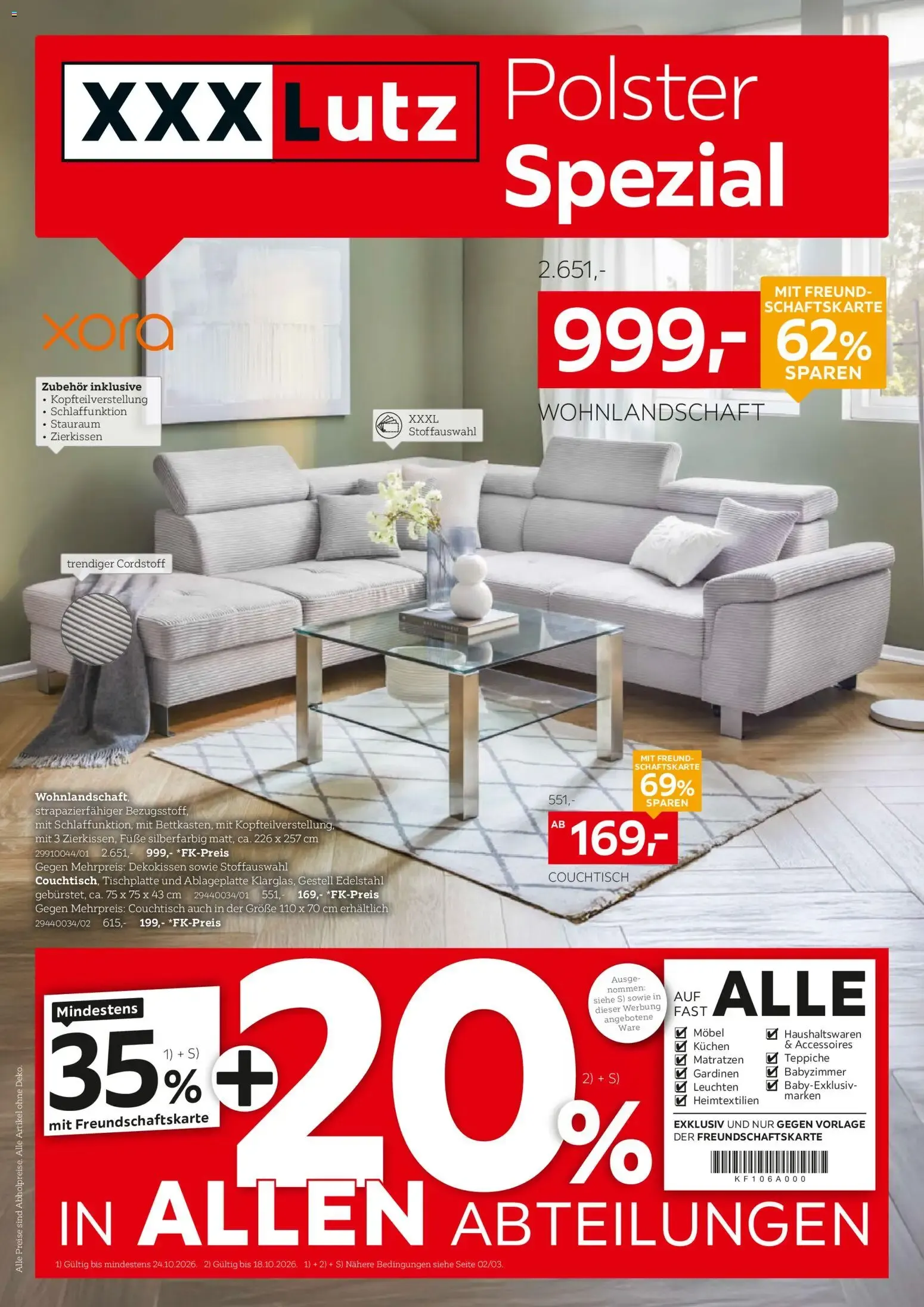 XXXLutz Polster Spezial (ab 10.10.2026) zum Blättern von 10. Oktober bis 24. Oktober 2026 - Prospekt seite 1