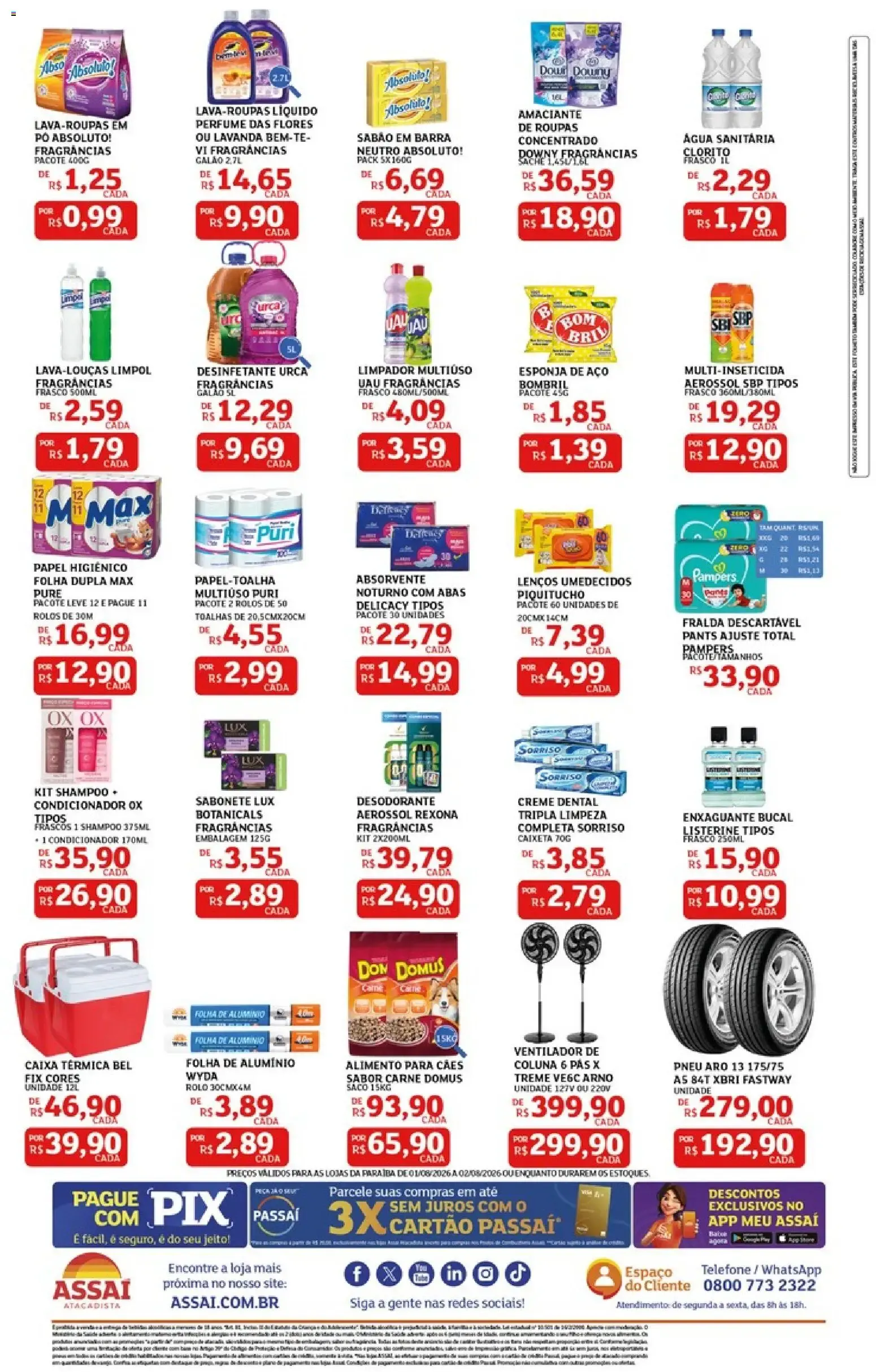 Encarte de Assaí Atacadista ofertas - PB de 01/08/2026 | Promoções Online 1 de agosto até 2 de agosto 2026 - Pagina 4