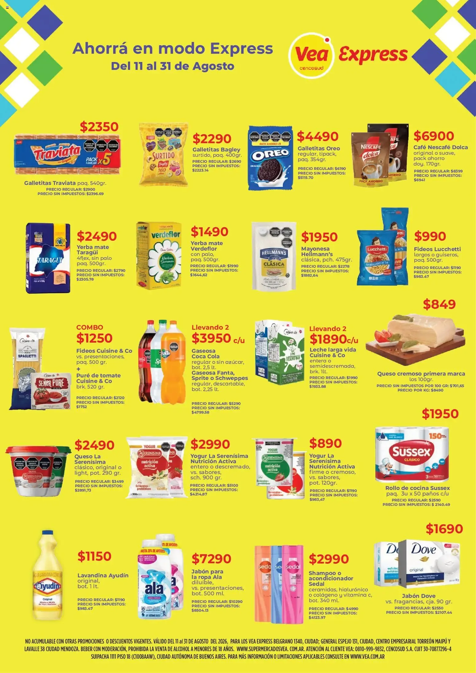 Ofertas de Ahorrá en modo Express Vea Express 11 de agosto al 31 de agosto 2026 - Página 1 del catálogo