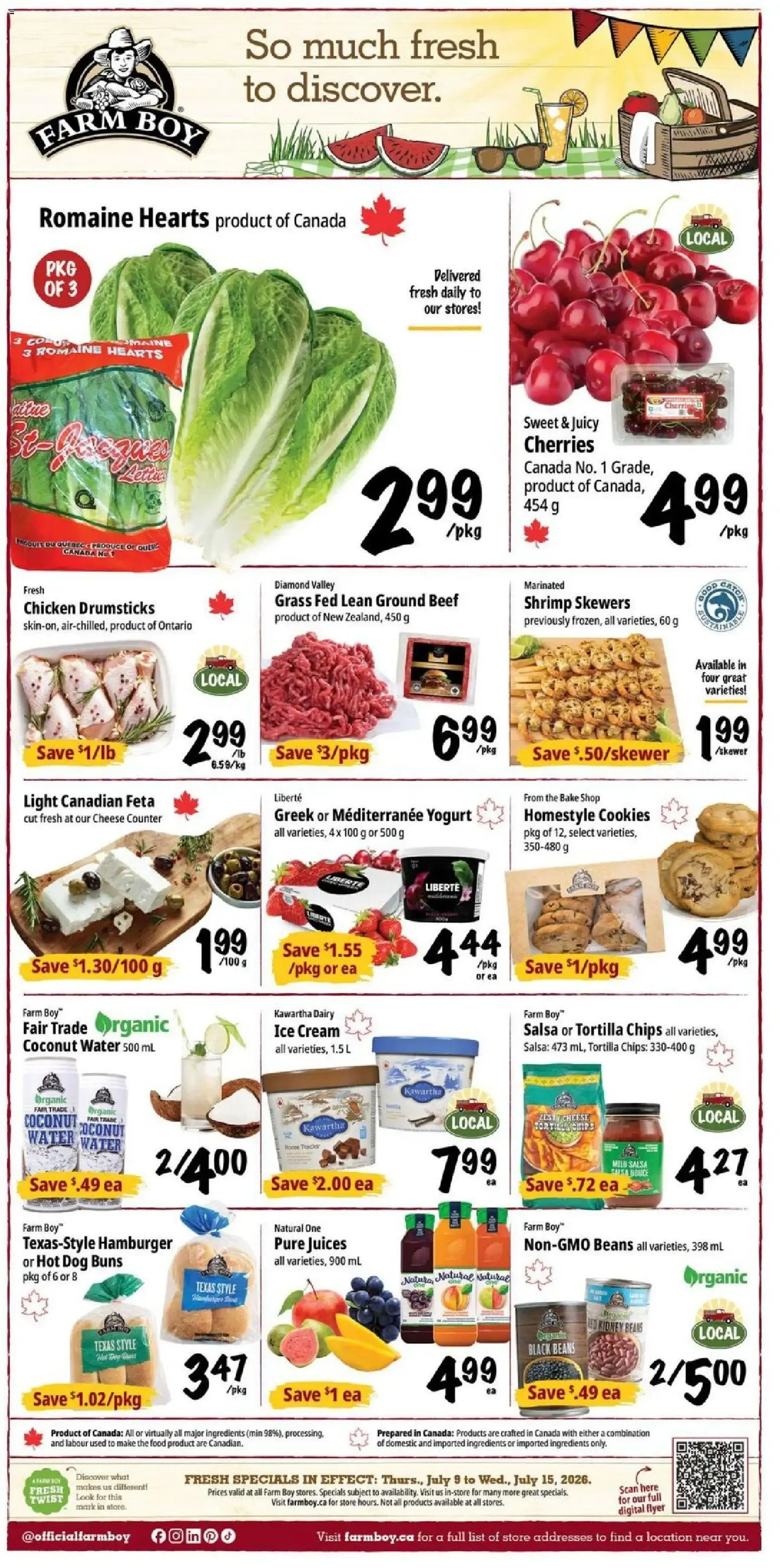 Farm Boy weekly flyer / circulaire from Jul 9, 2026 > weekly specials & deals from July 9 to July 15 2026 - flyer page 1