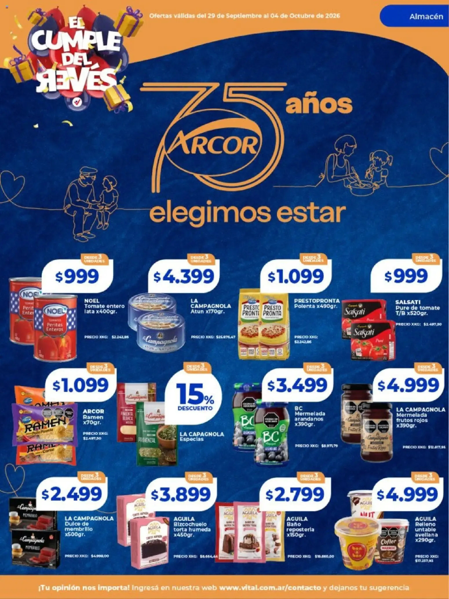 Ofertas de Vital - El Cumple del Revés 29 de septiembre al 4 de octubre 2026 - Página 20 del catálogo