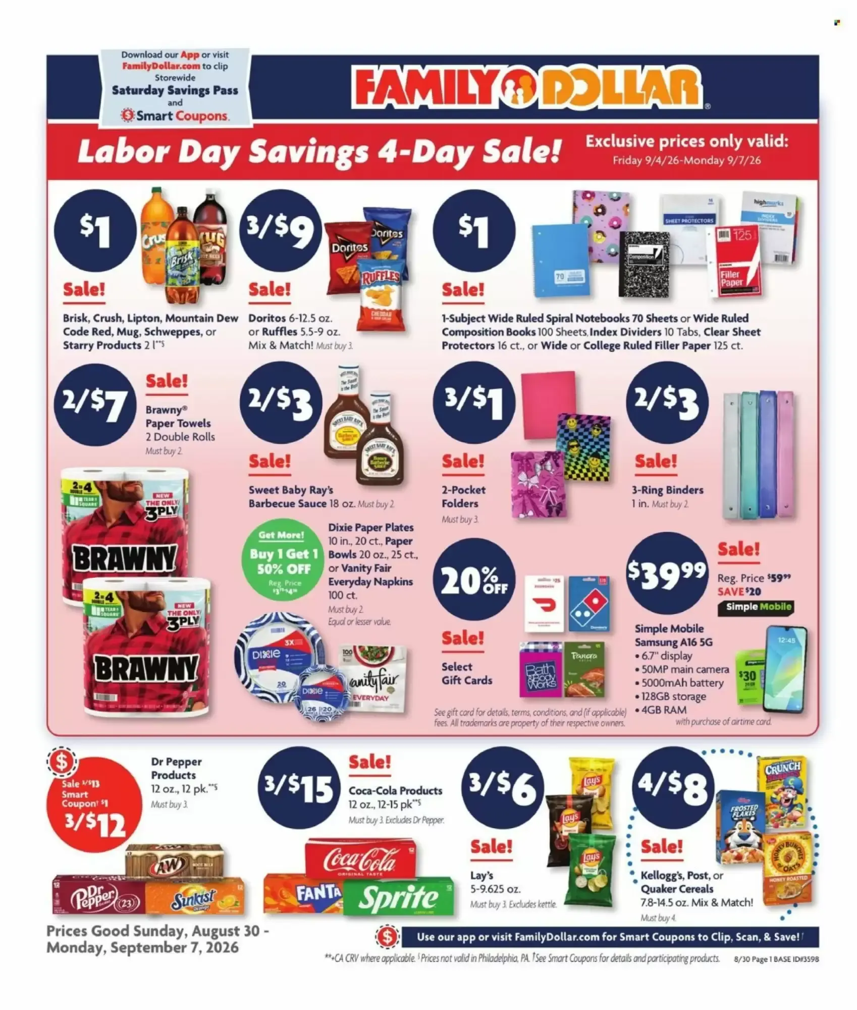 Family Dollar Labor Day Savings 4-Day Sale