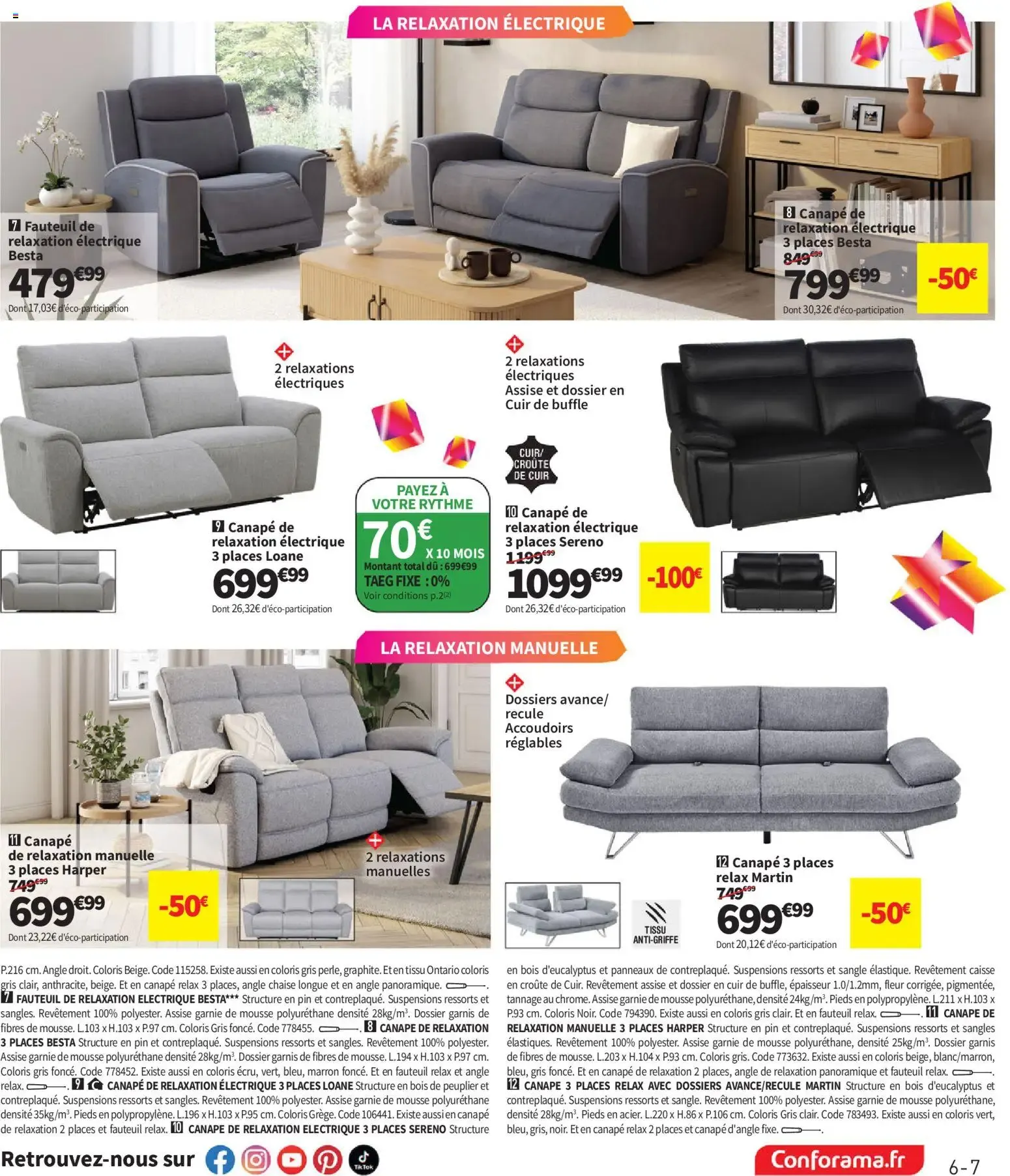 Conforama catalogue à partir du 25/08/2026 - promo en ligne du 25 août au 28 septembre 2026 - Catalogue page 7
