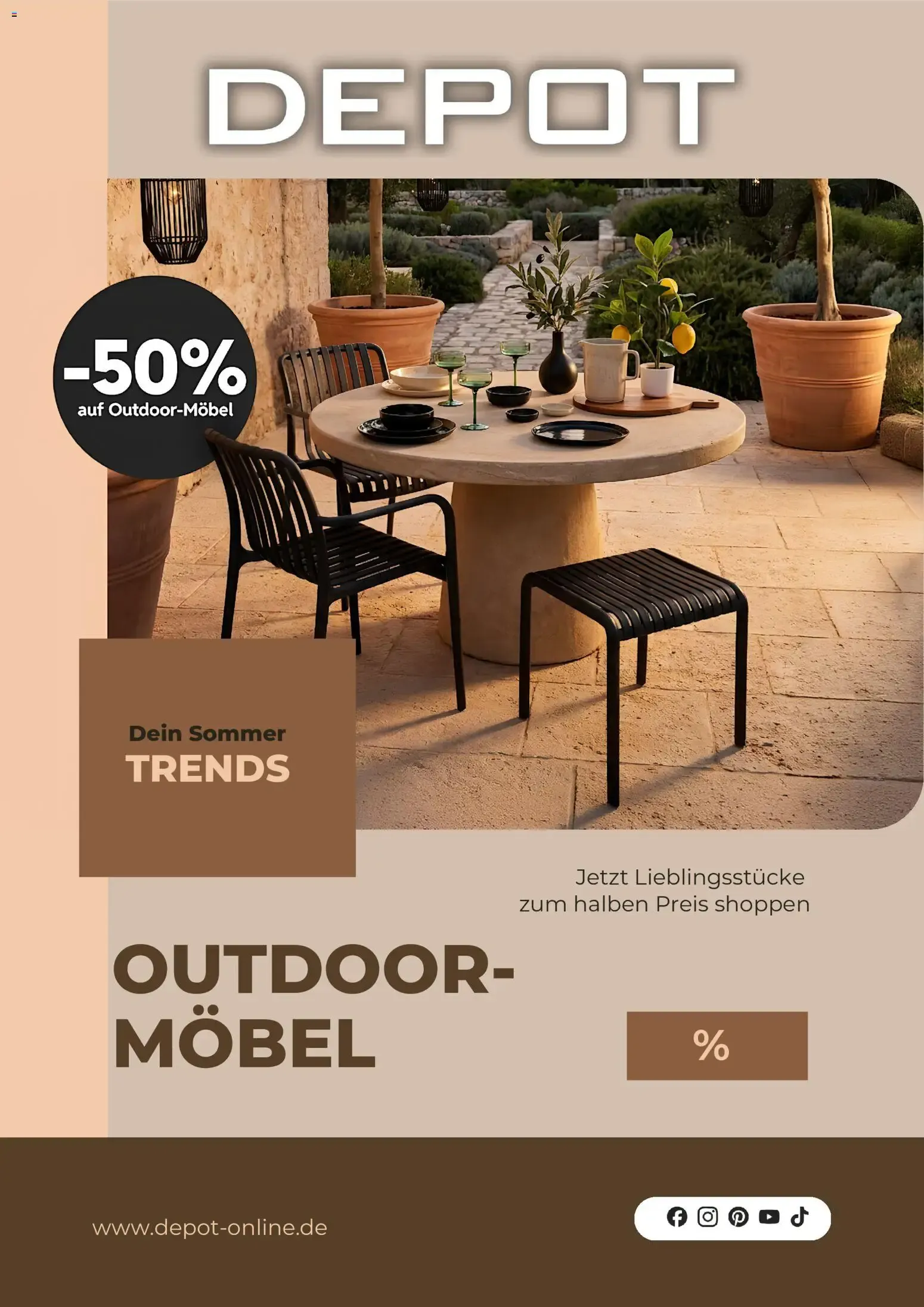 DEPOT Dein Sommer TRENDS Outdoor-Möbel von 29. Juli bis 31. August 2026 - Prospekt seite 1
