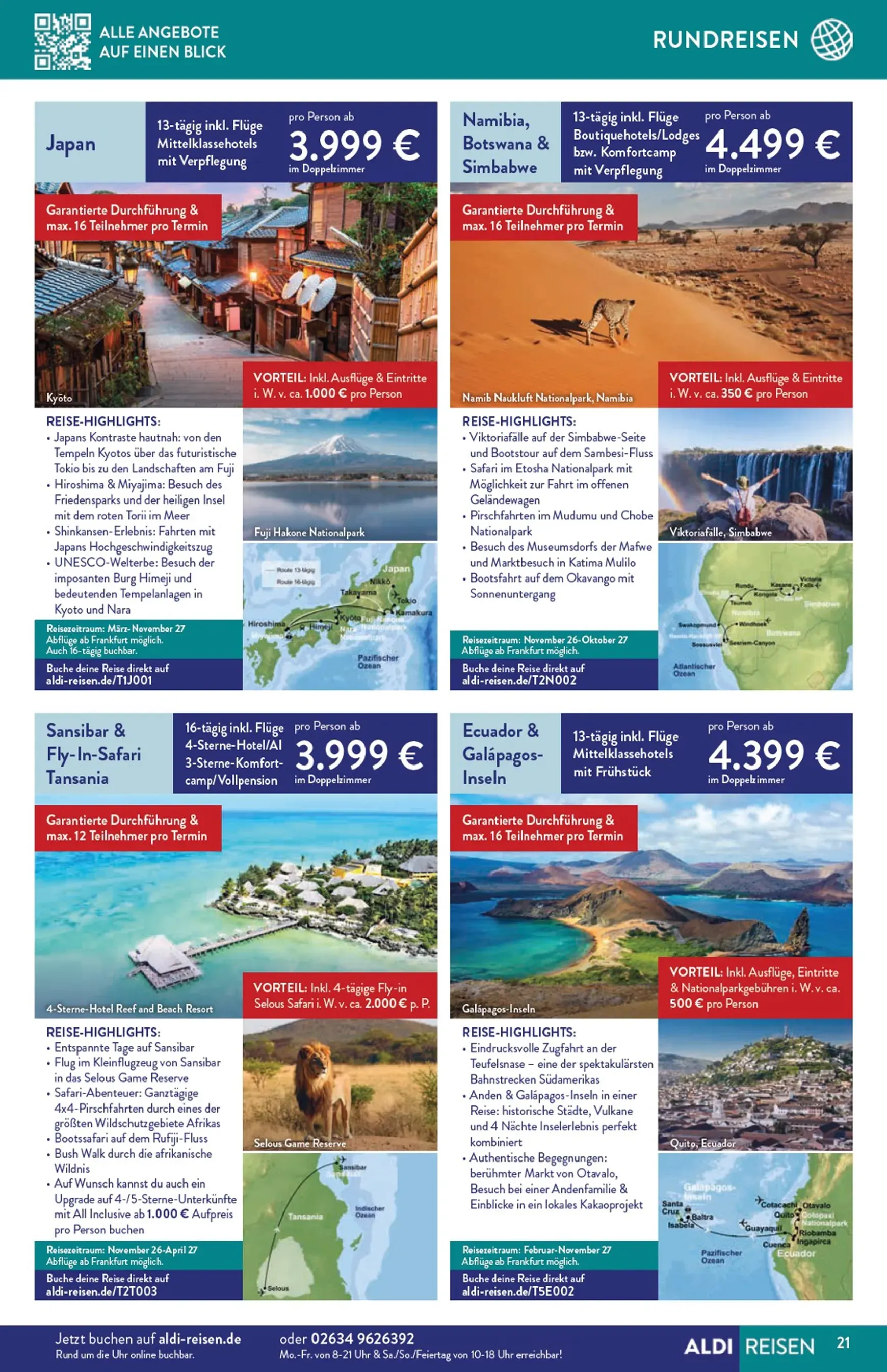 ALDI REISEN - Die Welt Entdecken! von 1. Juli bis 31. Juli 2026 - Prospekt seite 21