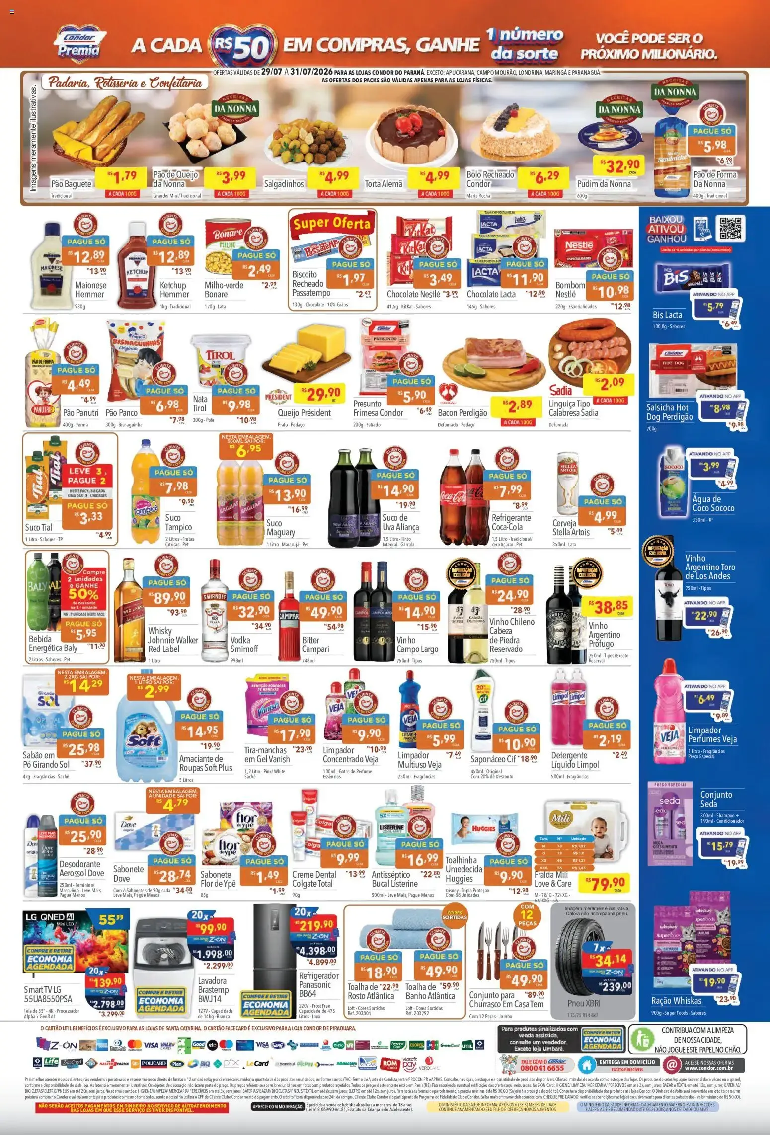 Encarte de Supermercados Condor ofertas Fecha Mês de 29/07/2026 29 de julho até 31 de julho 2026 - Pagina 2