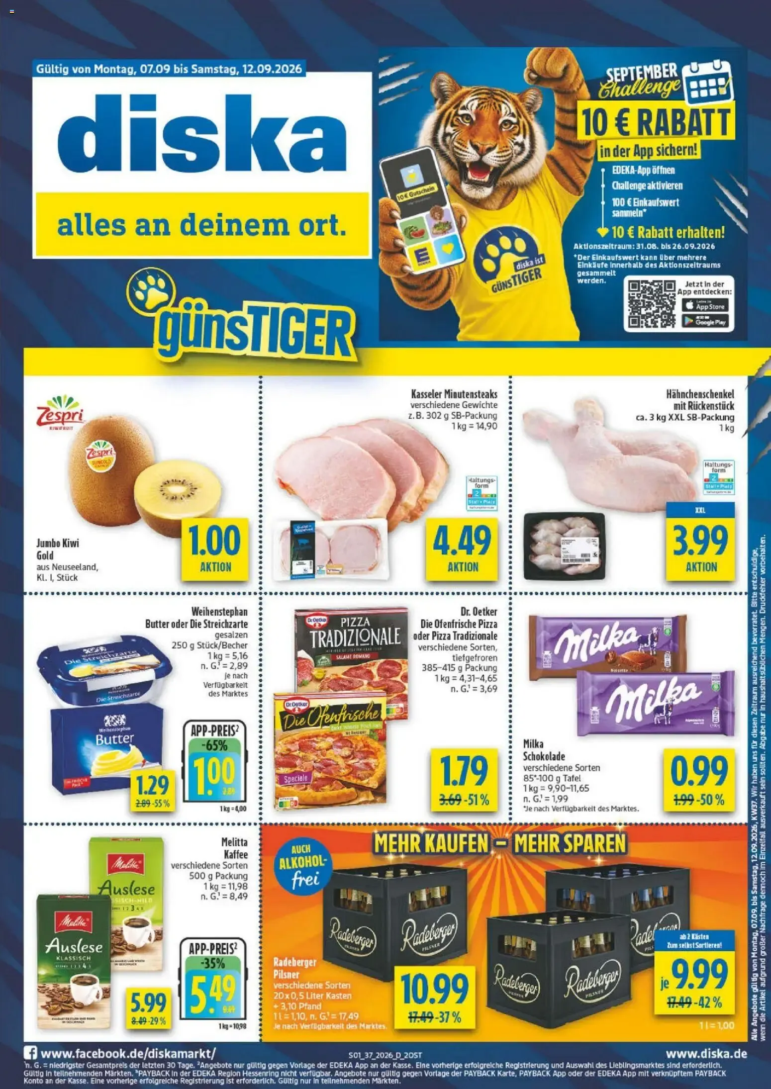 Diska Prospekt (ab 07.09.2026) zum Blättern von 7. September bis 12. September 2026 - Prospekt seite 1