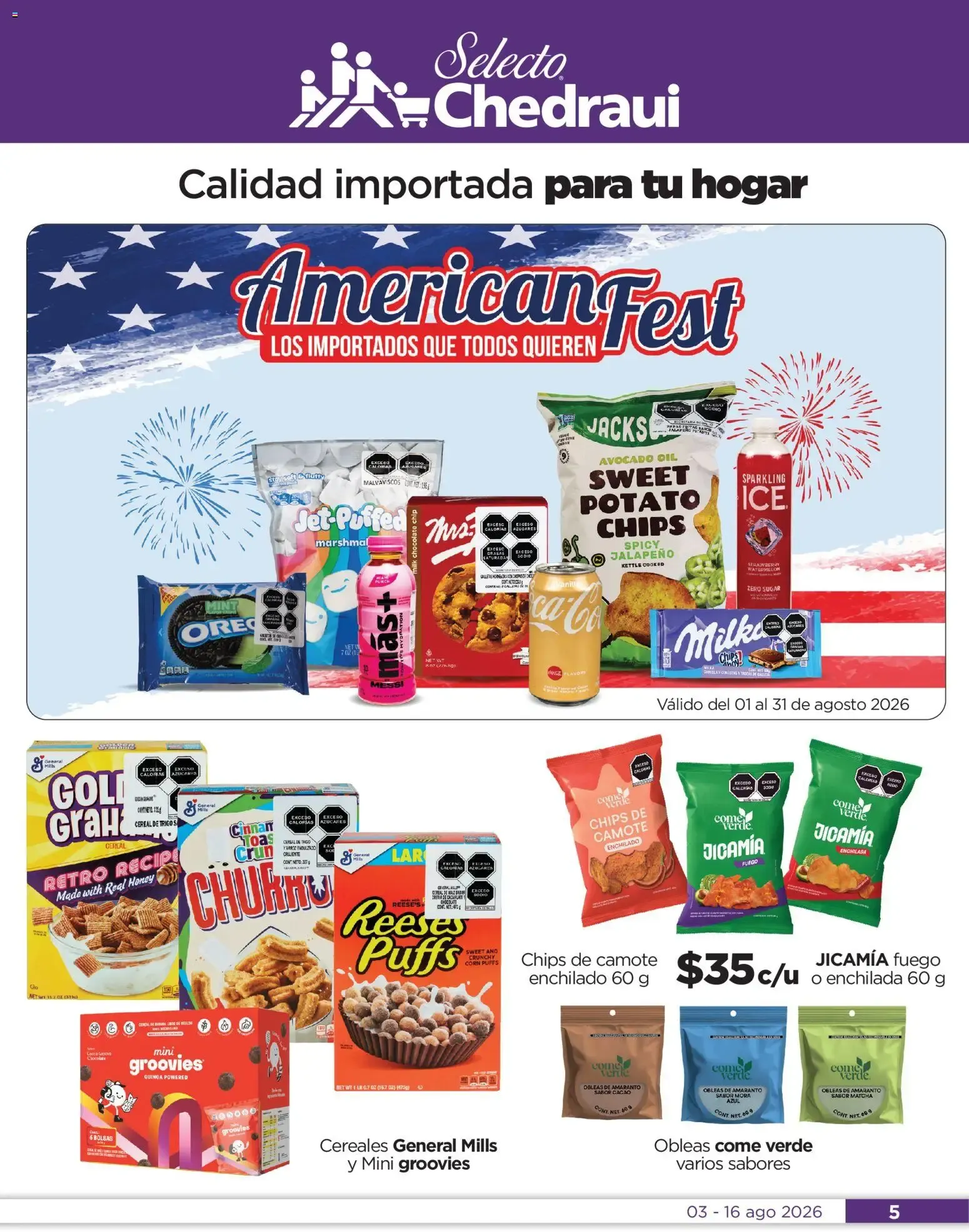 Catálogo de Chedraui folleto Por Ti ofertones del verano (03/08/2026 - 16/08/2026) - catálogo en línea 3 de agosto al 16 de agosto 2026 - Pagina 5