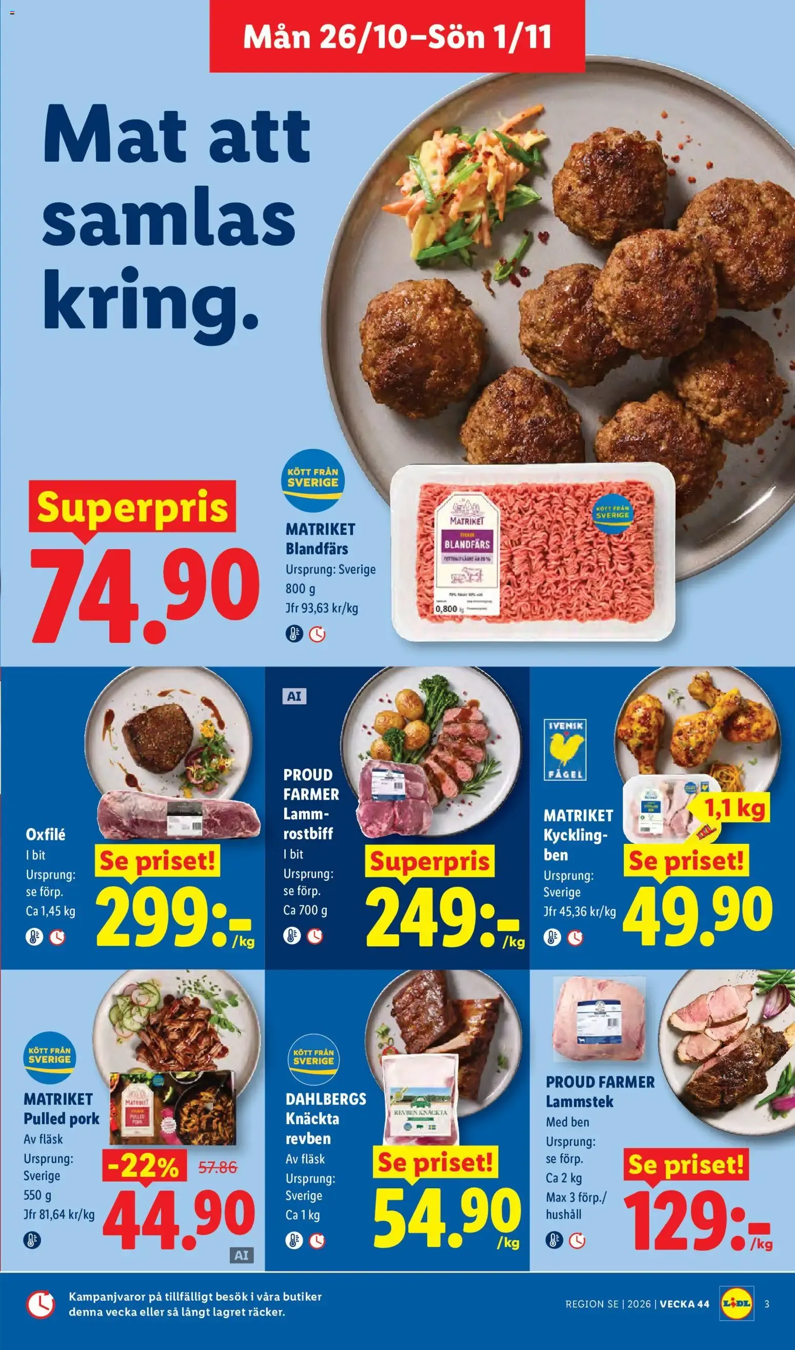 Lidl Veckans erbjudanden från 26 oktober till 1 november 2026 - Reklamblad sidor 3