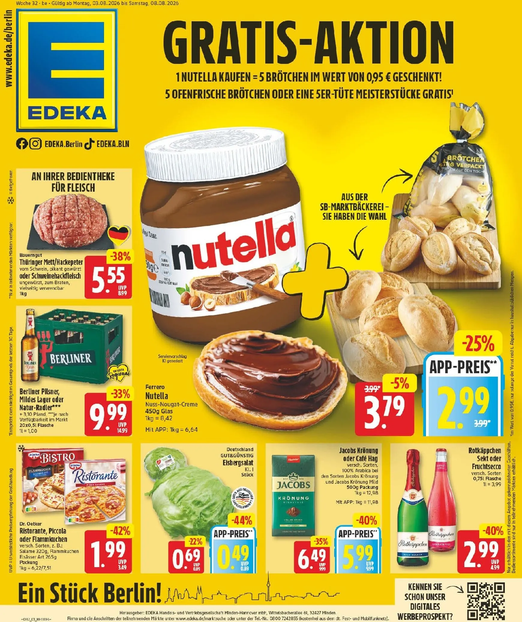 Edeka Prospekt nächste Woche – von Montag 03.08.2026 bis Samstag 08.08.2026
