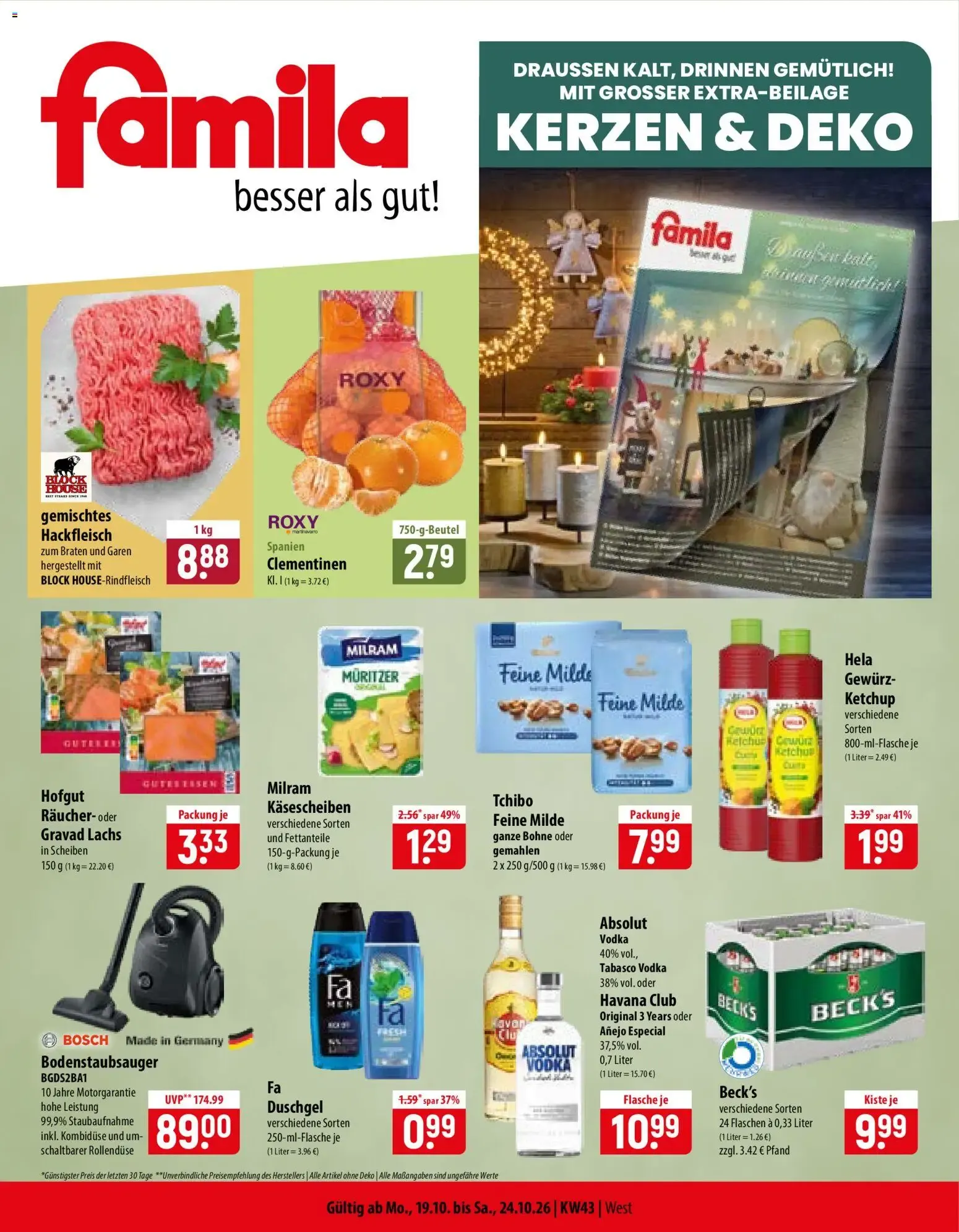 Famila Prospekt (ab 19.10.2026) zum Blättern von 19. Oktober bis 24. Oktober 2026 - Prospekt seite 1