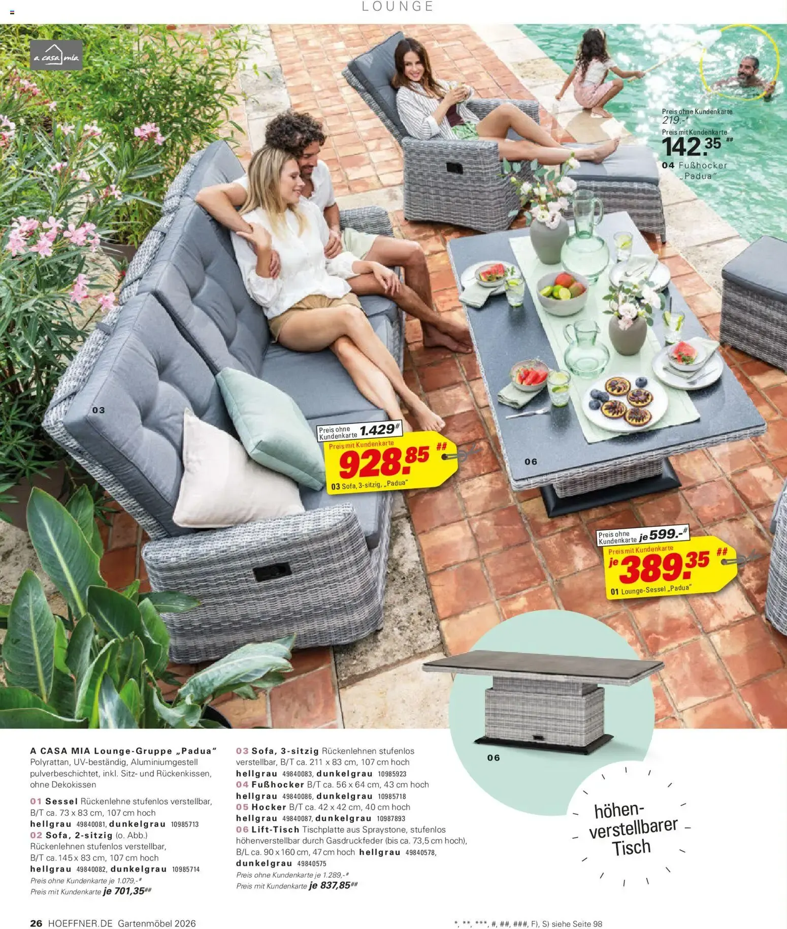 Höffner Gartenmöbel 2026 von 27. März bis 30. Juni 2026 - Prospekt seite 26