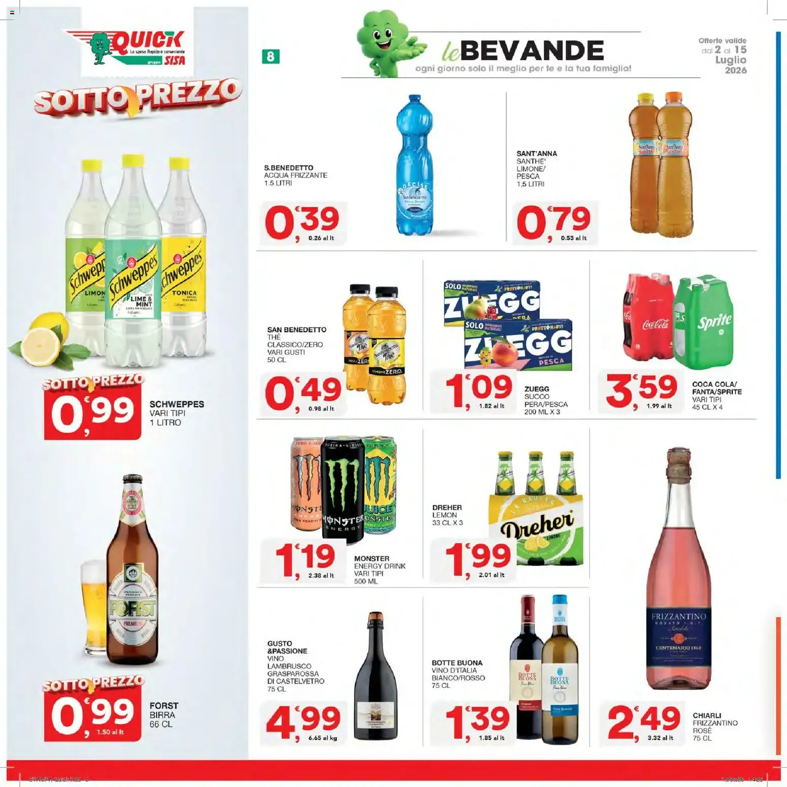 Nuovo SISA volantino Quick dal 02/07/2026 > offerte anteprima 🛍️ da 2 luglio a 15 luglio di 2026 - Pagina del volantino 8