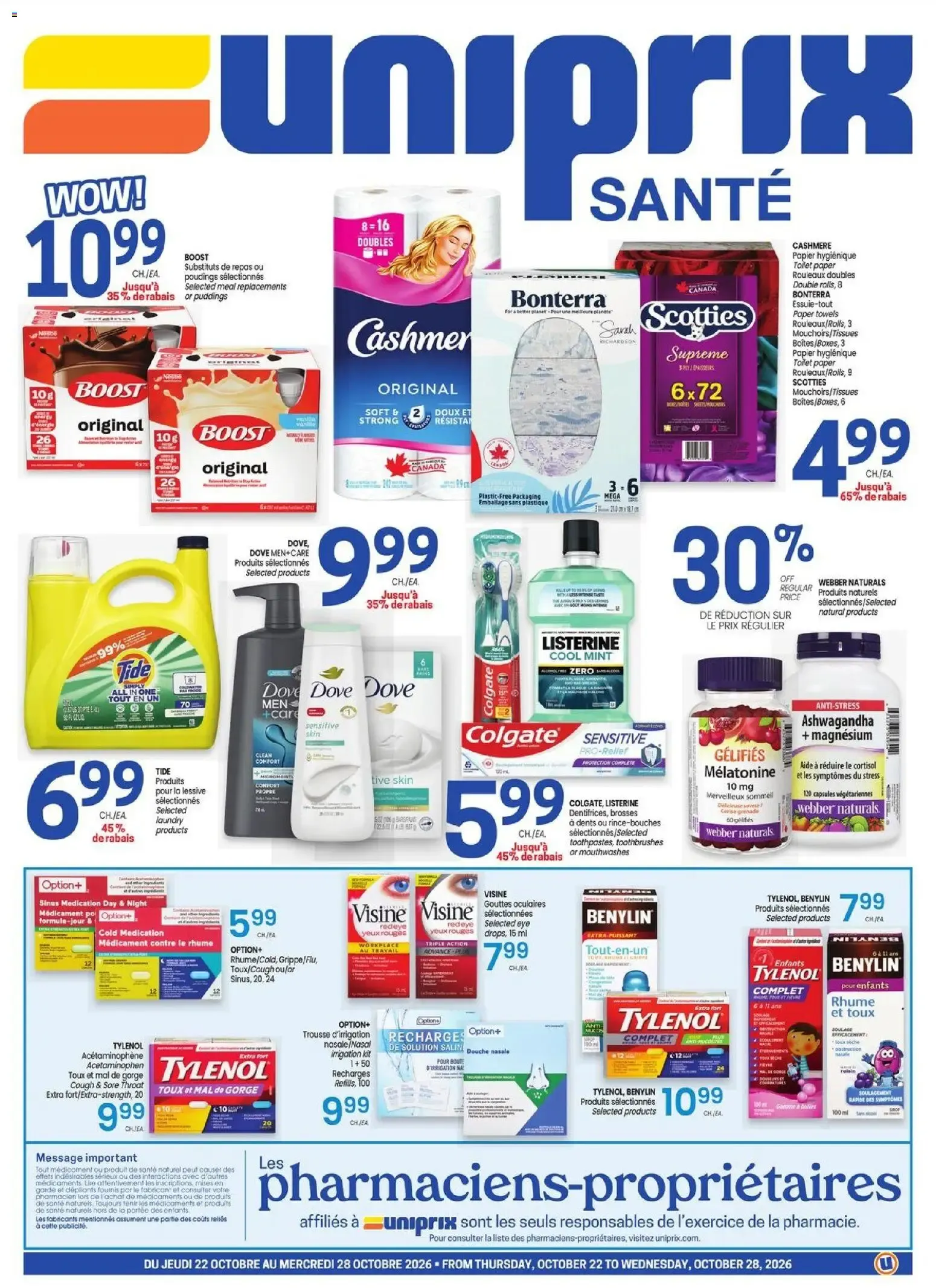 Uniprix - Uniprix Sante from Oct 22, 2026 > weekly specials & deals from October 22 to October 28 2026 - flyer page 1