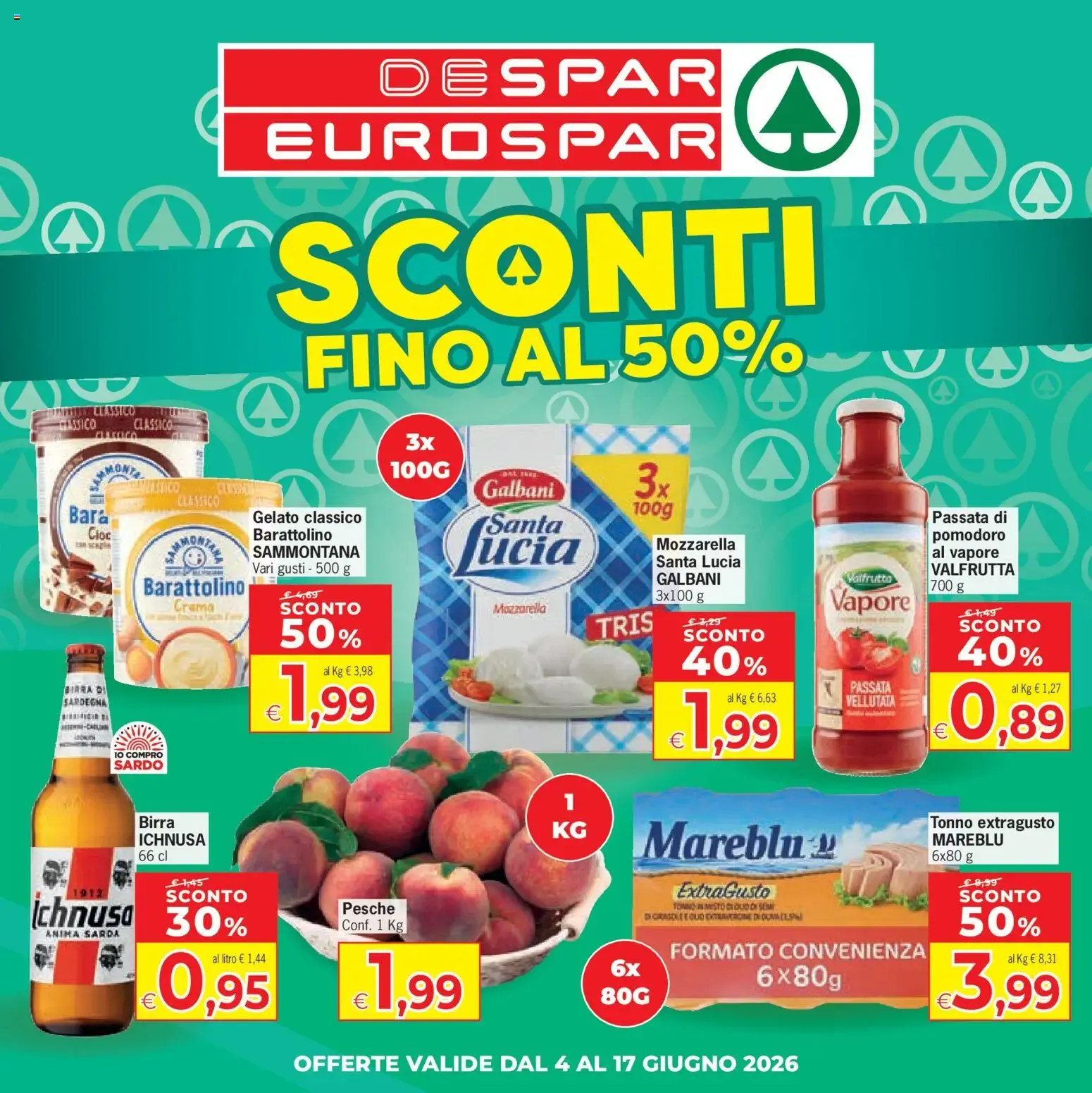 Despar Eurospar - Sconti Fino al 50% da 4 giugno a 17 giugno di 2026 - Pagina del volantino 1