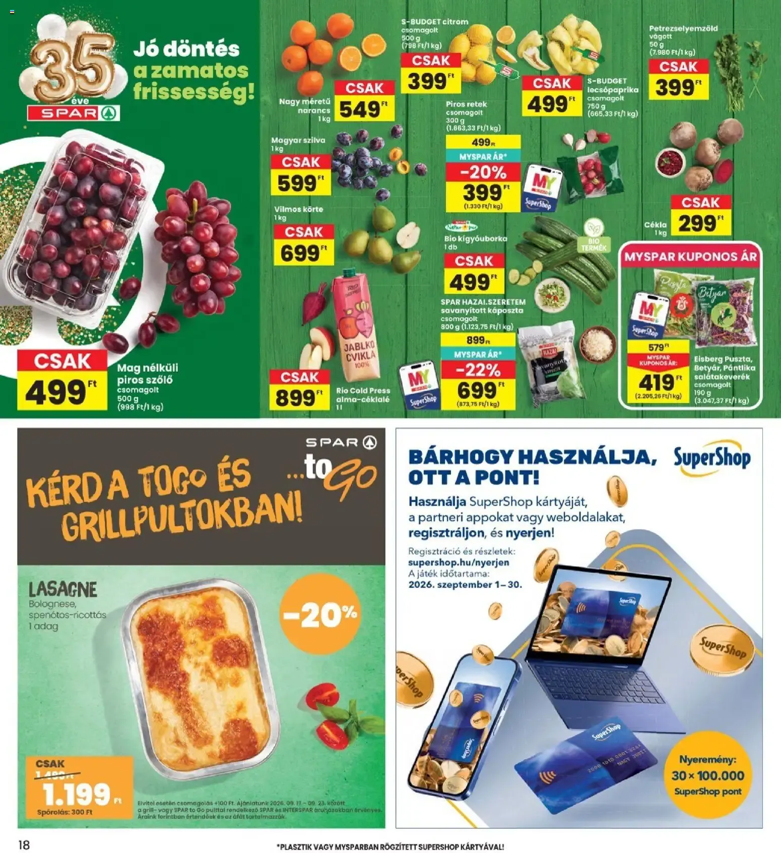 Katalógus Interspar akciós újság - 2026.09.17. -tól/töl > akció, lapozható szórólap 🛍️ szeptember 17.-tól szeptember 23.-ig 2026. - Oldal 18