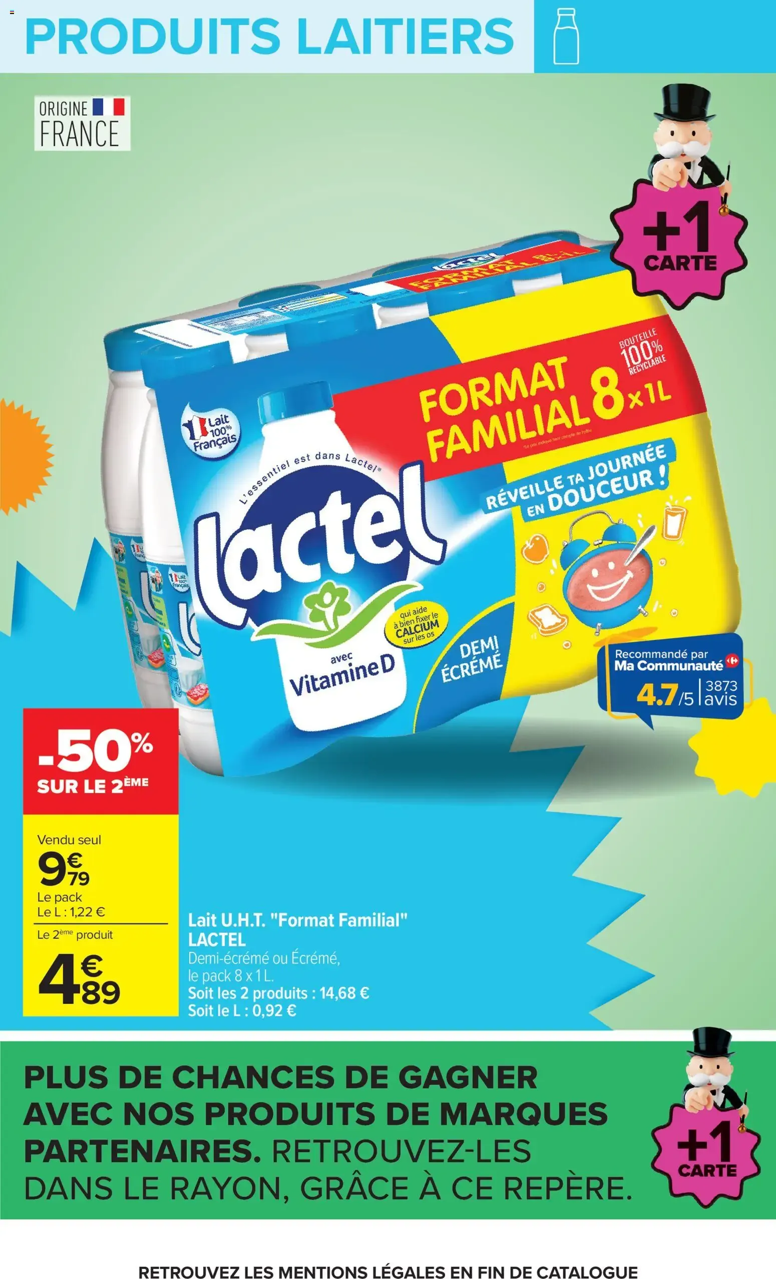 Carrefour Le mois monopoly produits laitiers à partir du 29/09/2026 - promo en ligne du 29 septembre au 12 octobre 2026 - Catalogue page 12