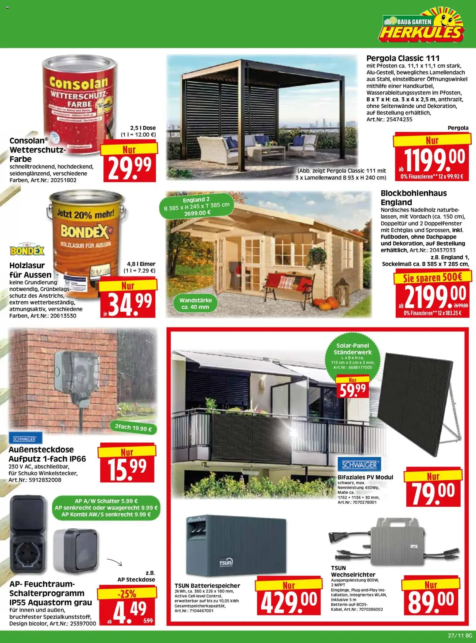 HERKULES Bau & Garten (ab 29.06.2026) zum Blättern von 29. Juni bis 4. Juli 2026 - Prospekt seite 11