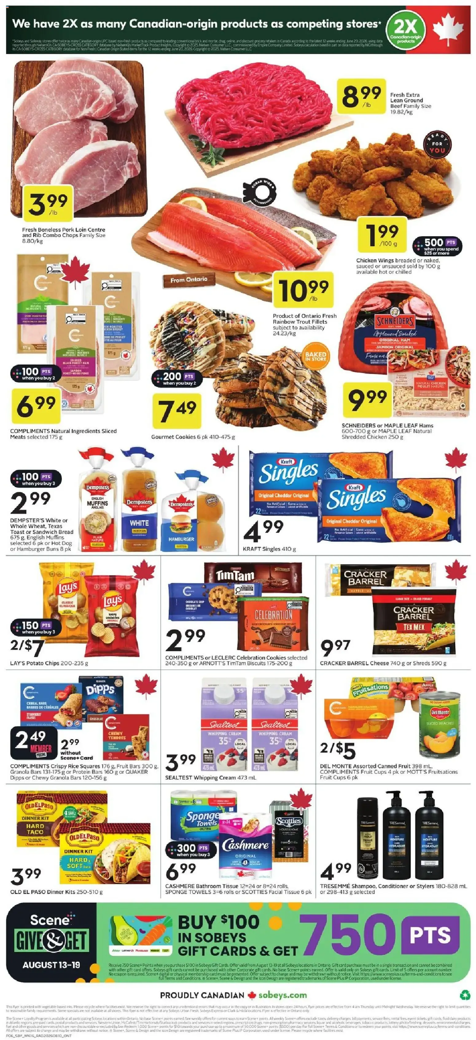 Sobeys weekly flyer / circulaire from Aug 13, 2026 > weekly specials & deals from August 13 to August 19 2026 - flyer page 4