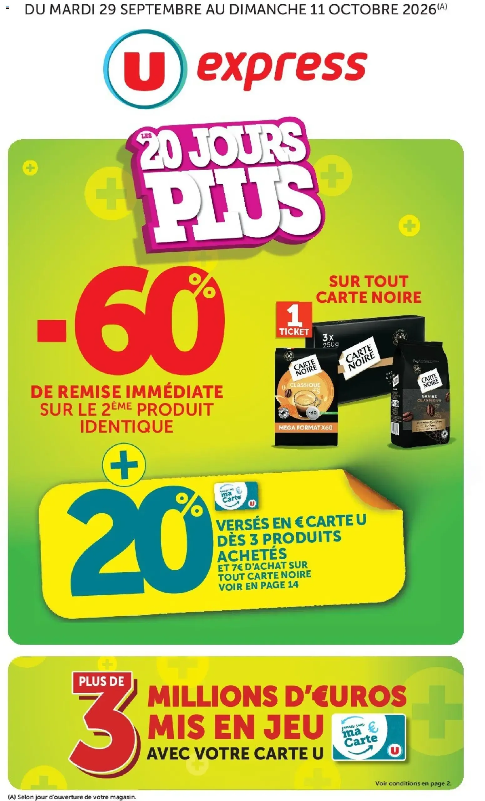 U Express - 20 Jours Plus du 29 septembre au 11 octobre 2026 - Catalogue page 1