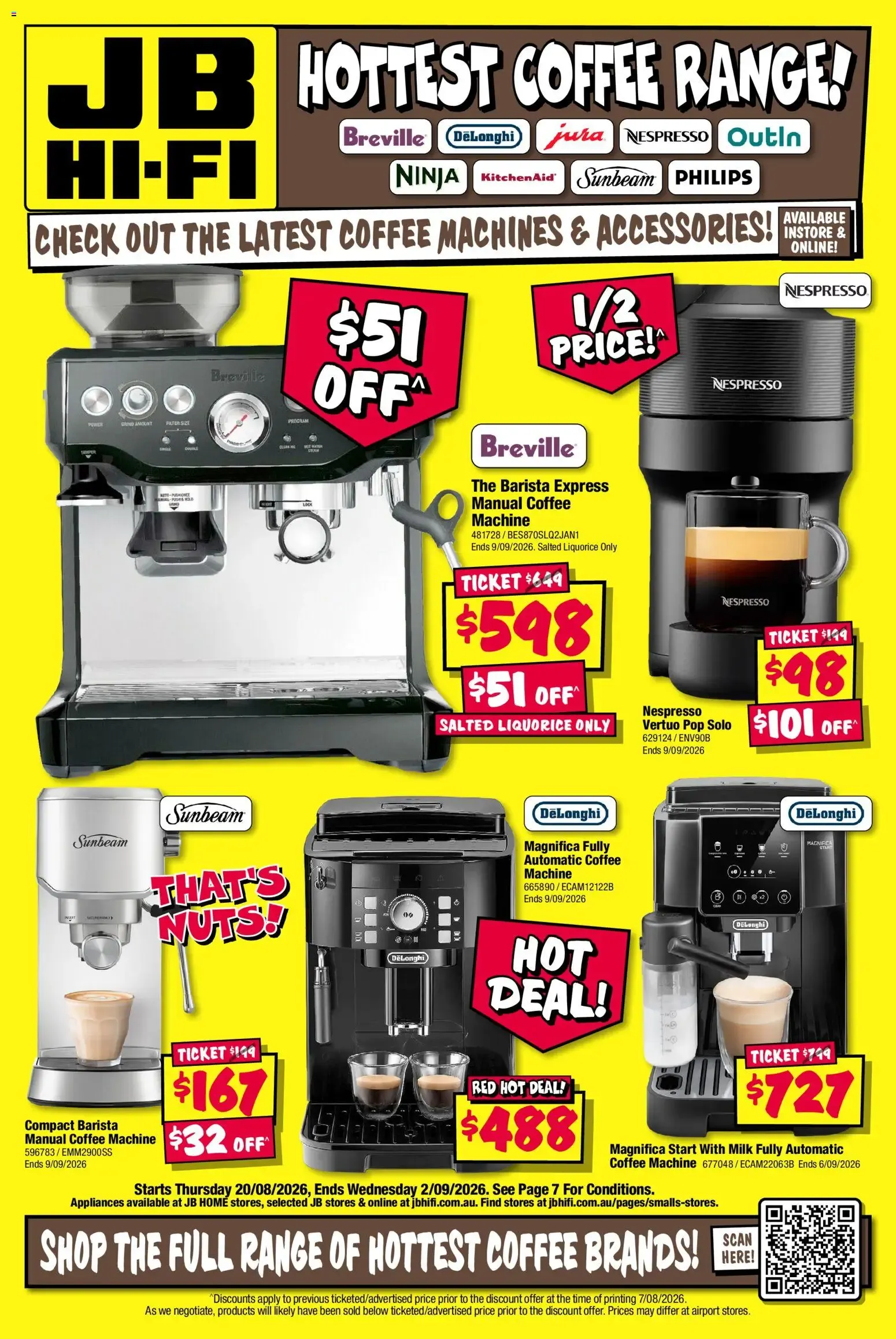 JB Hi-Fi: Hottest Coffee Range - Catalogue valid from 20 August to 2 September 2026 - page 1