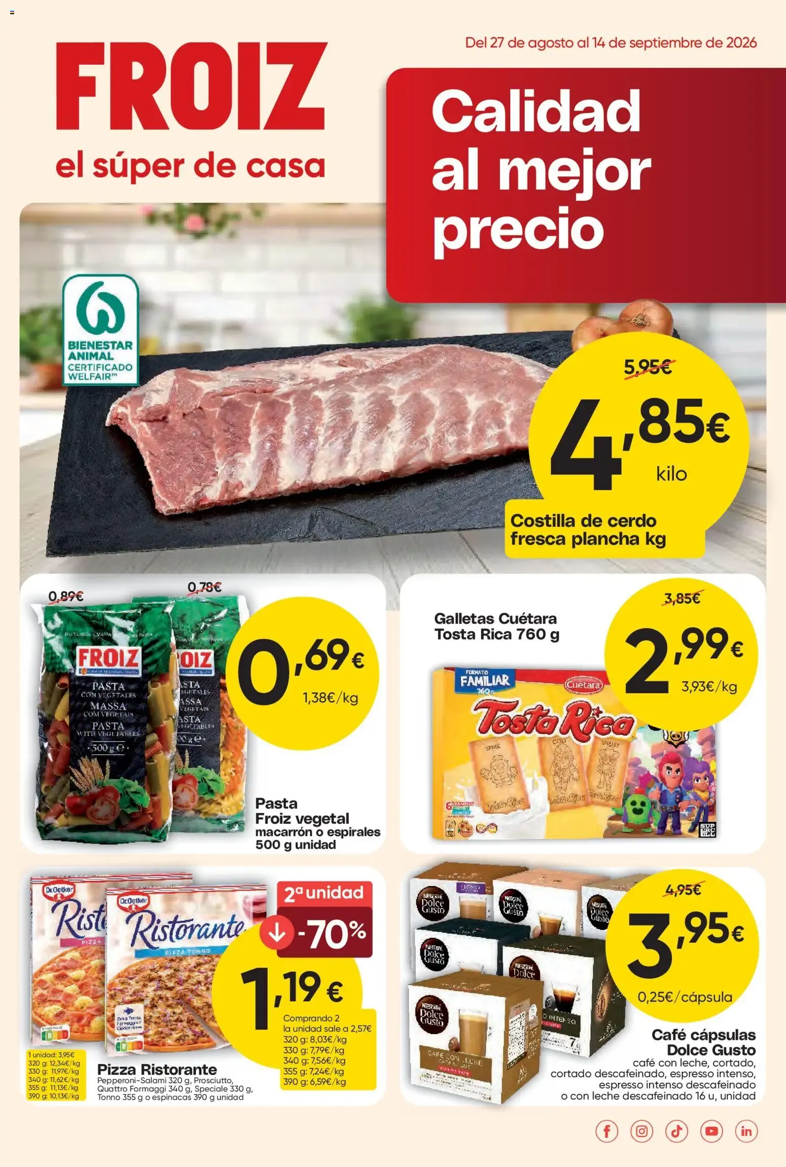 Catálogo de Froiz folleto del 27/08/2026 | Ofertas 27 de agosto al 14 de septiembre 2026 - Página 1
