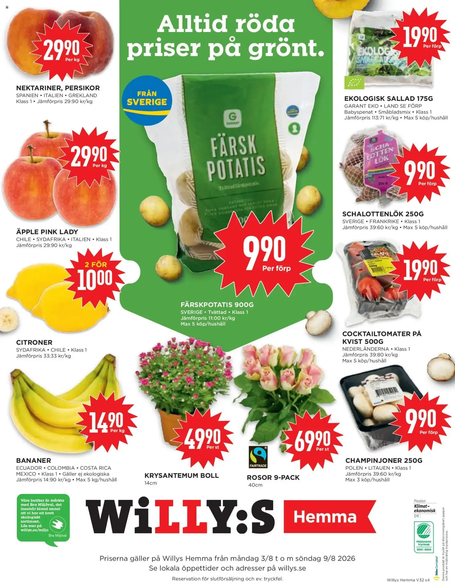 Willys Hemma: Fyll på vardagen! från 3 augusti till 9 augusti 2026 - Reklamblad sidor 4