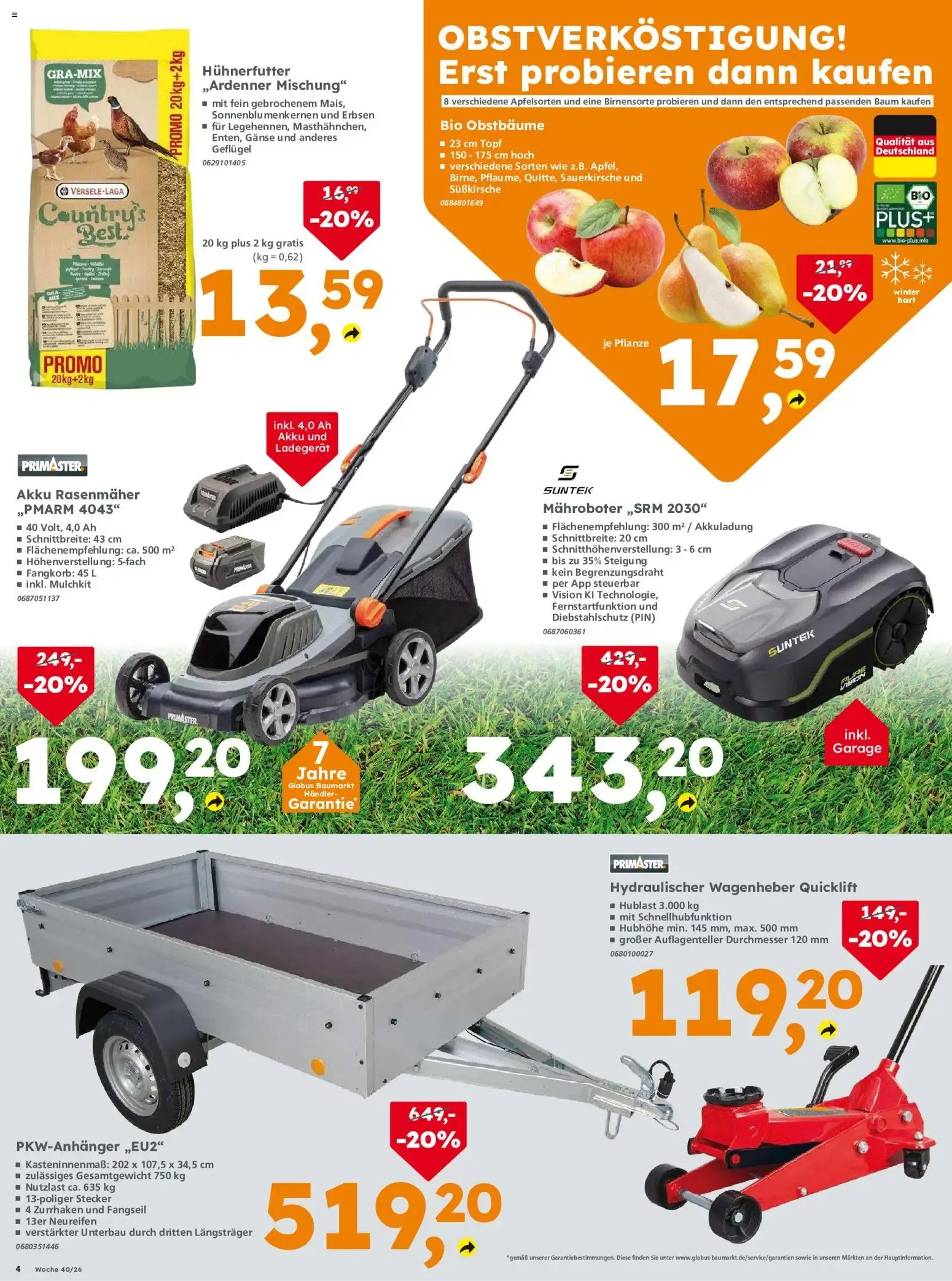 Globus Baumarkt: 20% Rabatt auf alles - Beste Preise jetzt noch besser! von 1. Oktober bis 2. Oktober 2026 - Prospekt seite 4