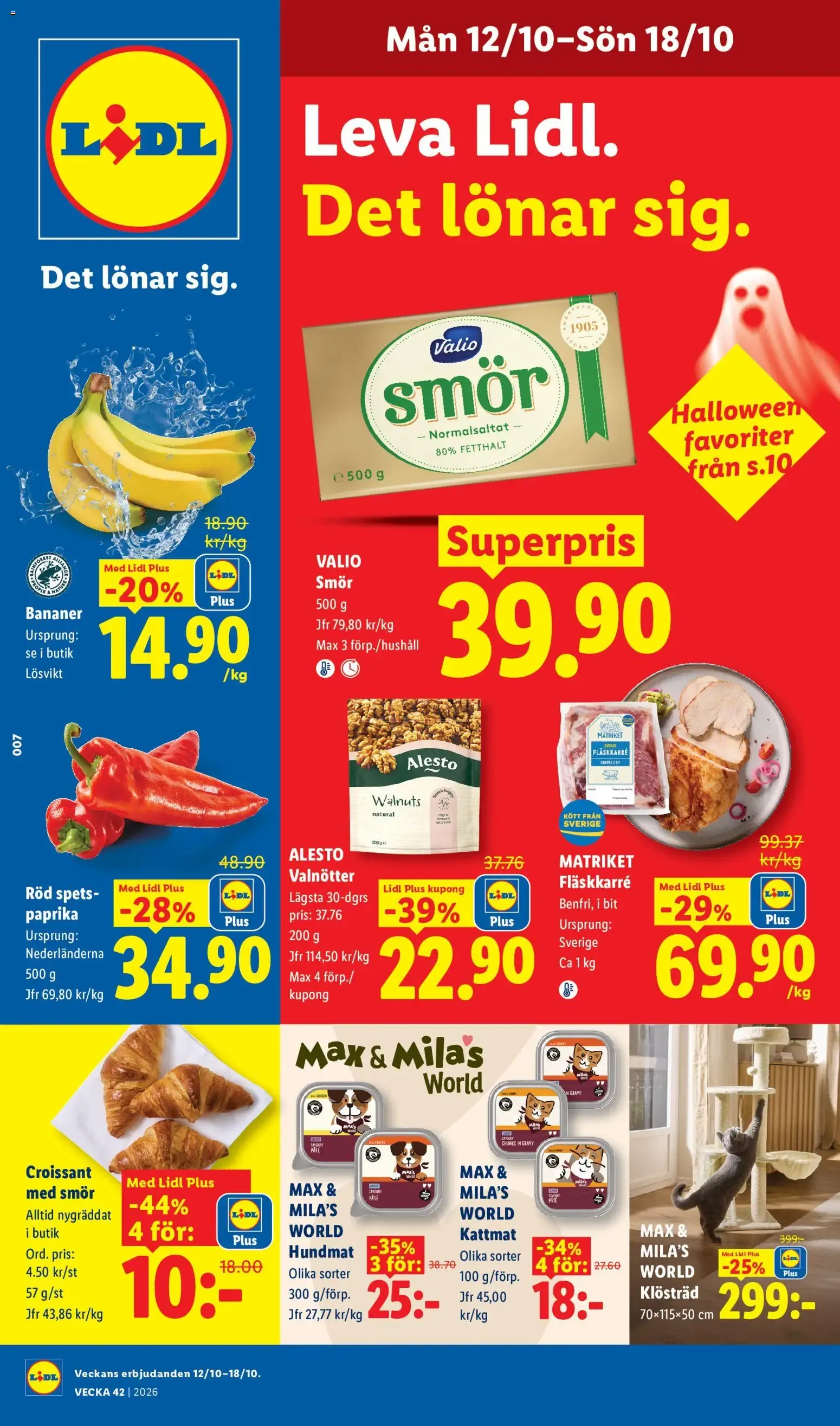 Leva Lidl. Det lönar sig. från 12 oktober till 18 oktober 2026 - Reklamblad sidor 1