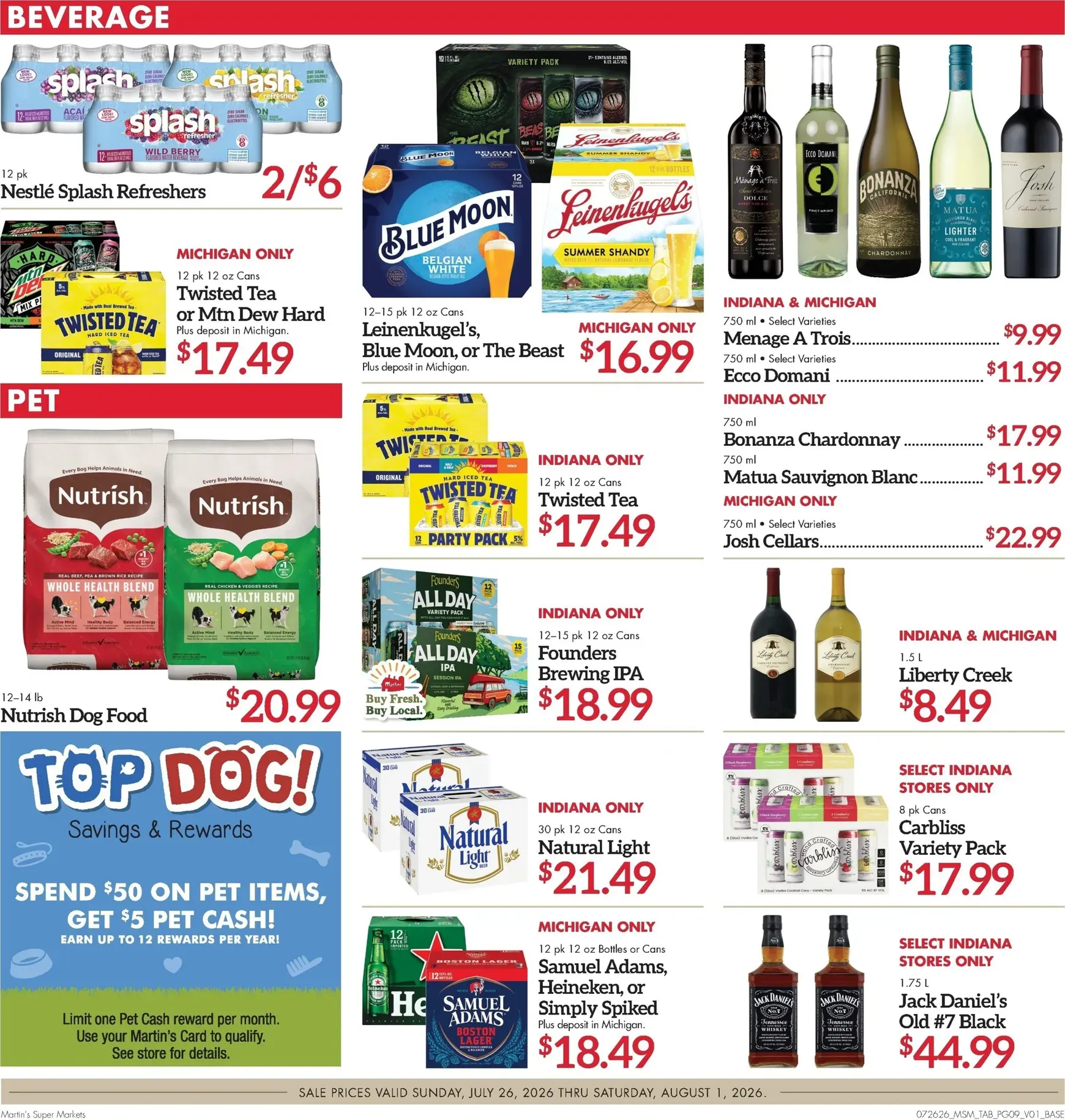 Weekly ad Current Martin's Super Markets leaflet valid from Sunday 07/26/2026 to Saturday 08/01/2026 from July 26 to August 1 2026 - Page 9