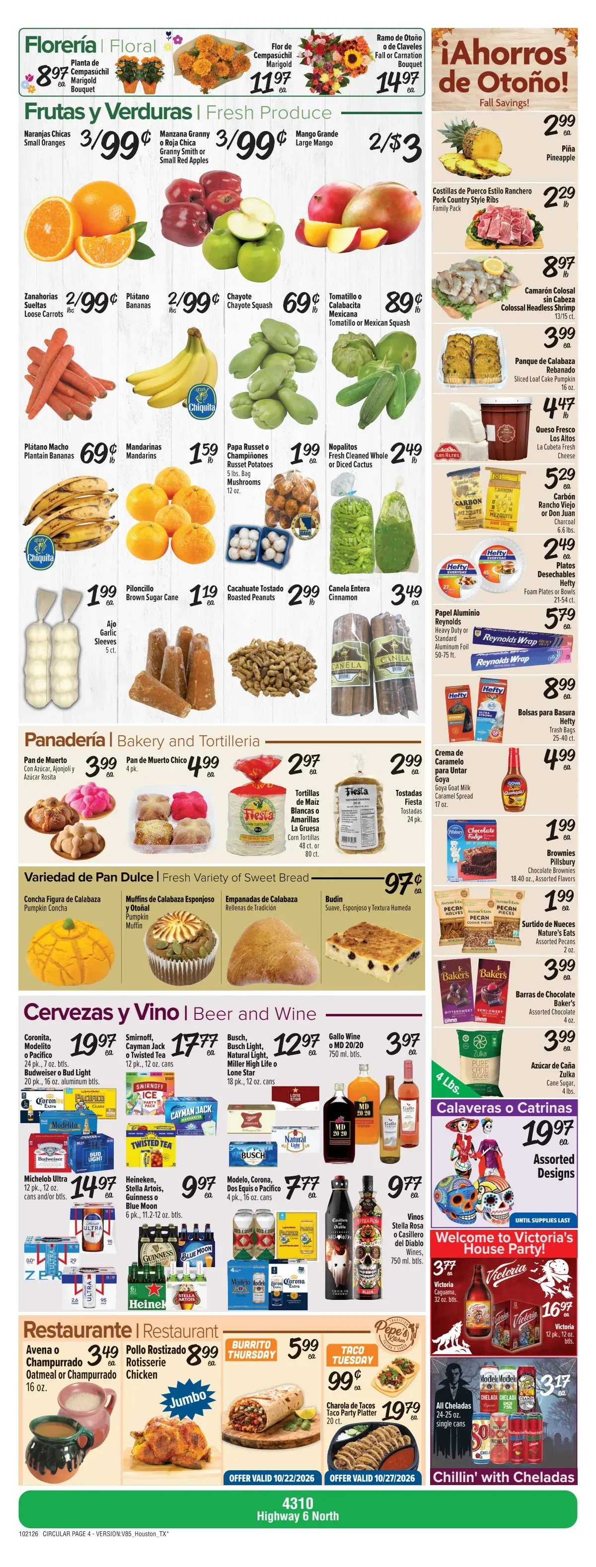 Weekly promotion Current Fiesta Mart - Houston leaflet valid from Wednesday 10/21/2026 to Tuesday 10/27/2026 spanning from October 21 to October 27 2026 - Page 4 for Catalogue 365