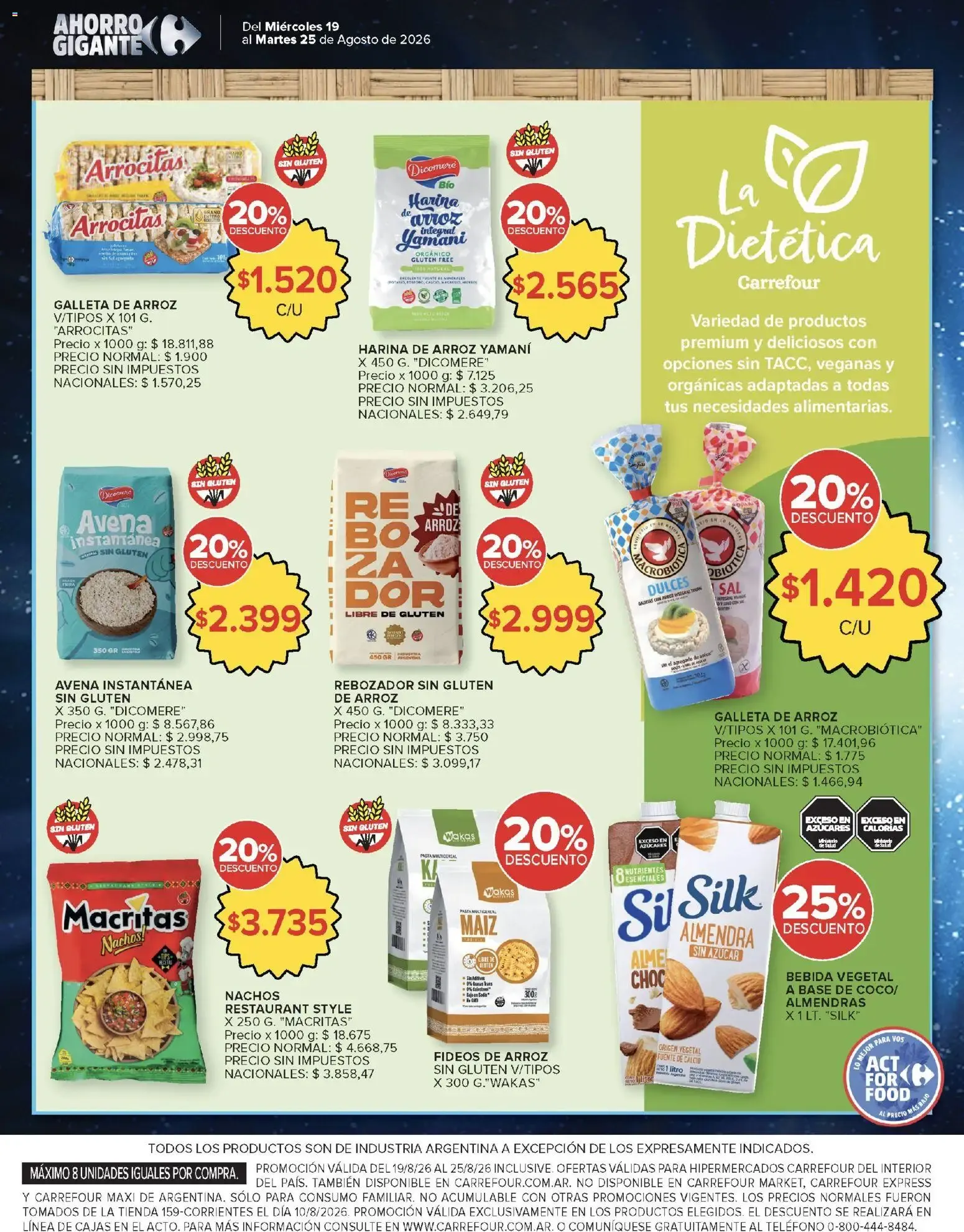 Ofertas de Carrefour Ahorro Gigante: Ofertas Hiper y Market 19 de agosto al 25 de agosto 2026 - Página 19 del catálogo