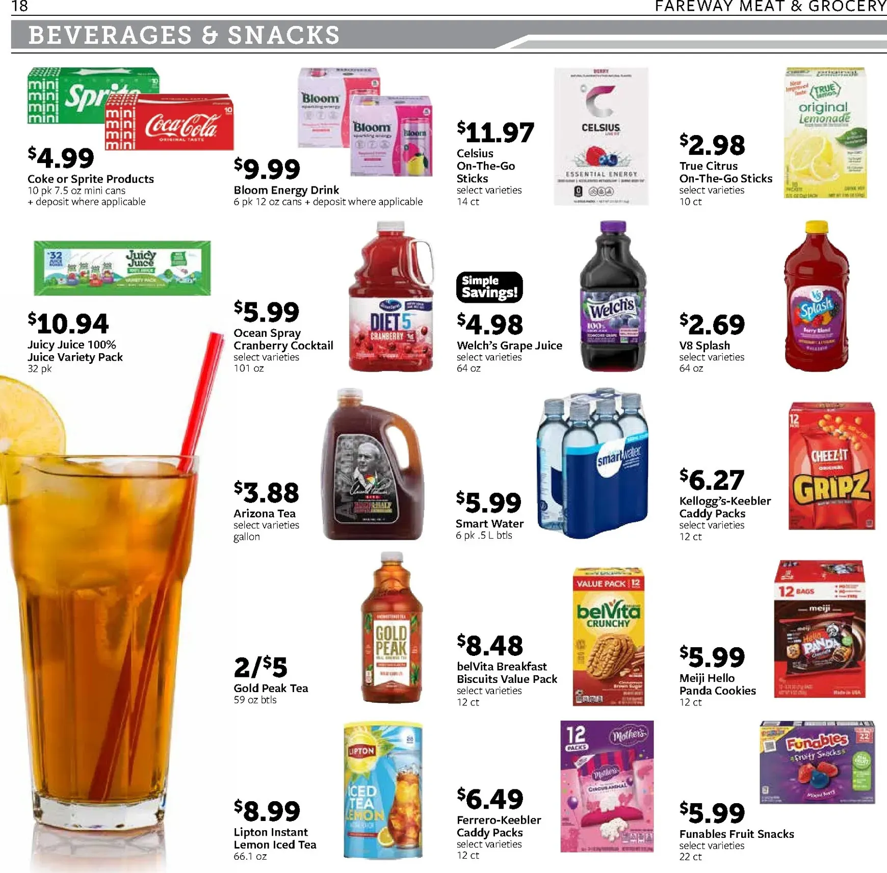 Weekly promotion Fareway - Back to Savings spanning from August 17 to August 22 2026 - Page 18 for Catalogue 365