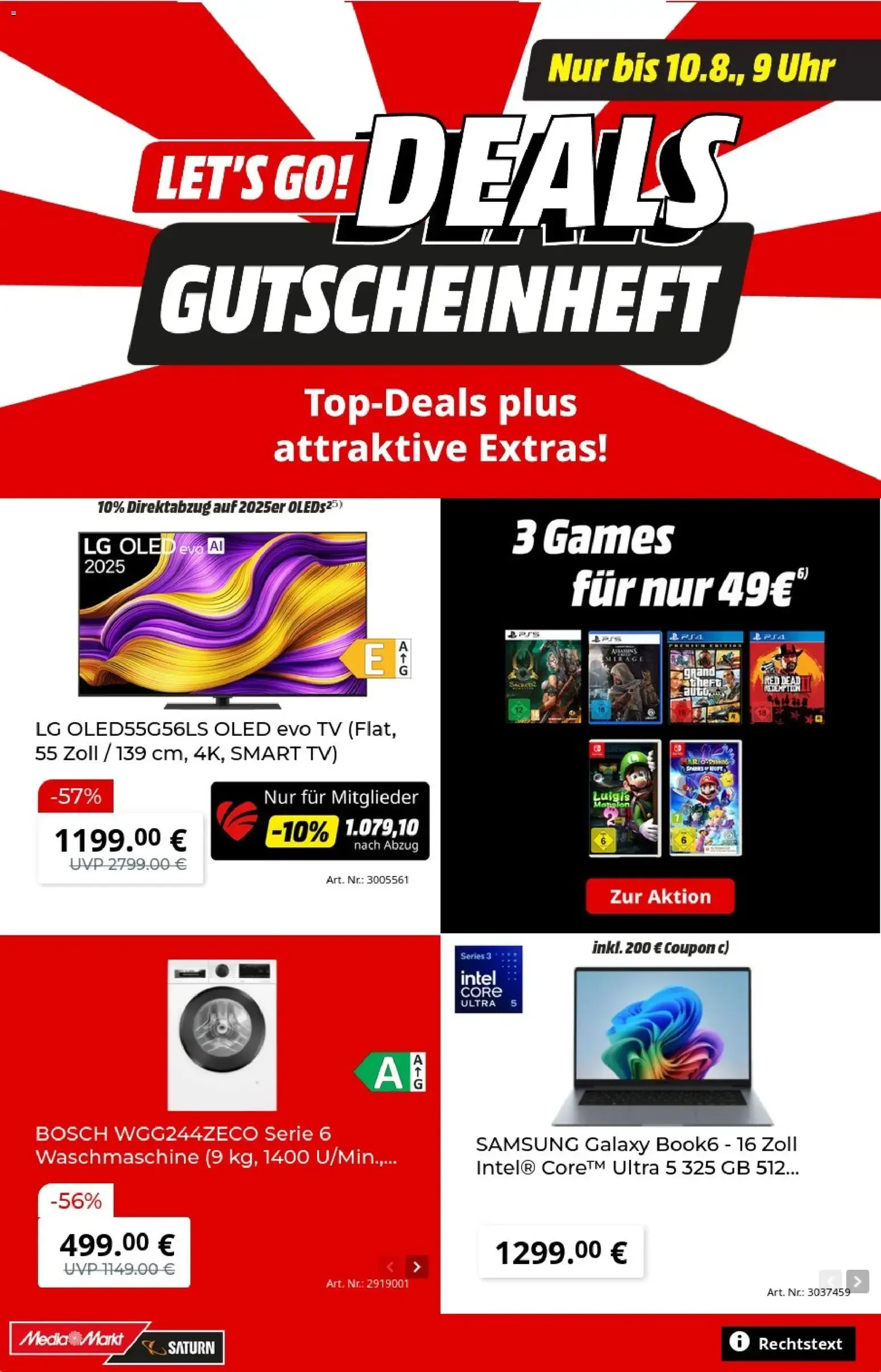 Media Markt & Saturn: LET'S GO! DEALS Gutscheinheft von 20. Juli bis 10. August 2026 - Prospekt seite 1