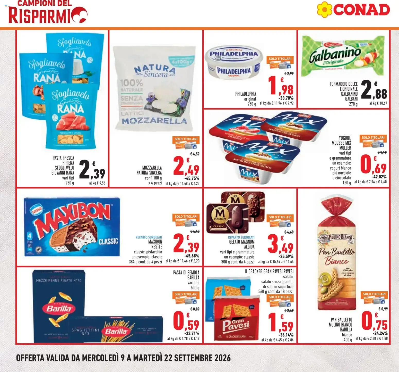 Campioni del Risparmio da 9 settembre a 22 settembre di 2026 - Pagina del volantino 2