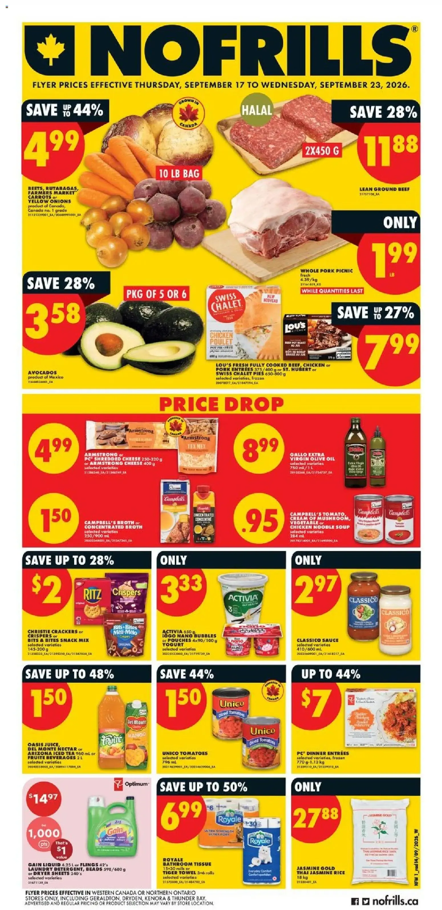 No Frills weekly flyer - AB from Sep 17, 2026 > weekly specials & deals from September 17 to September 23 2026 - flyer page 1