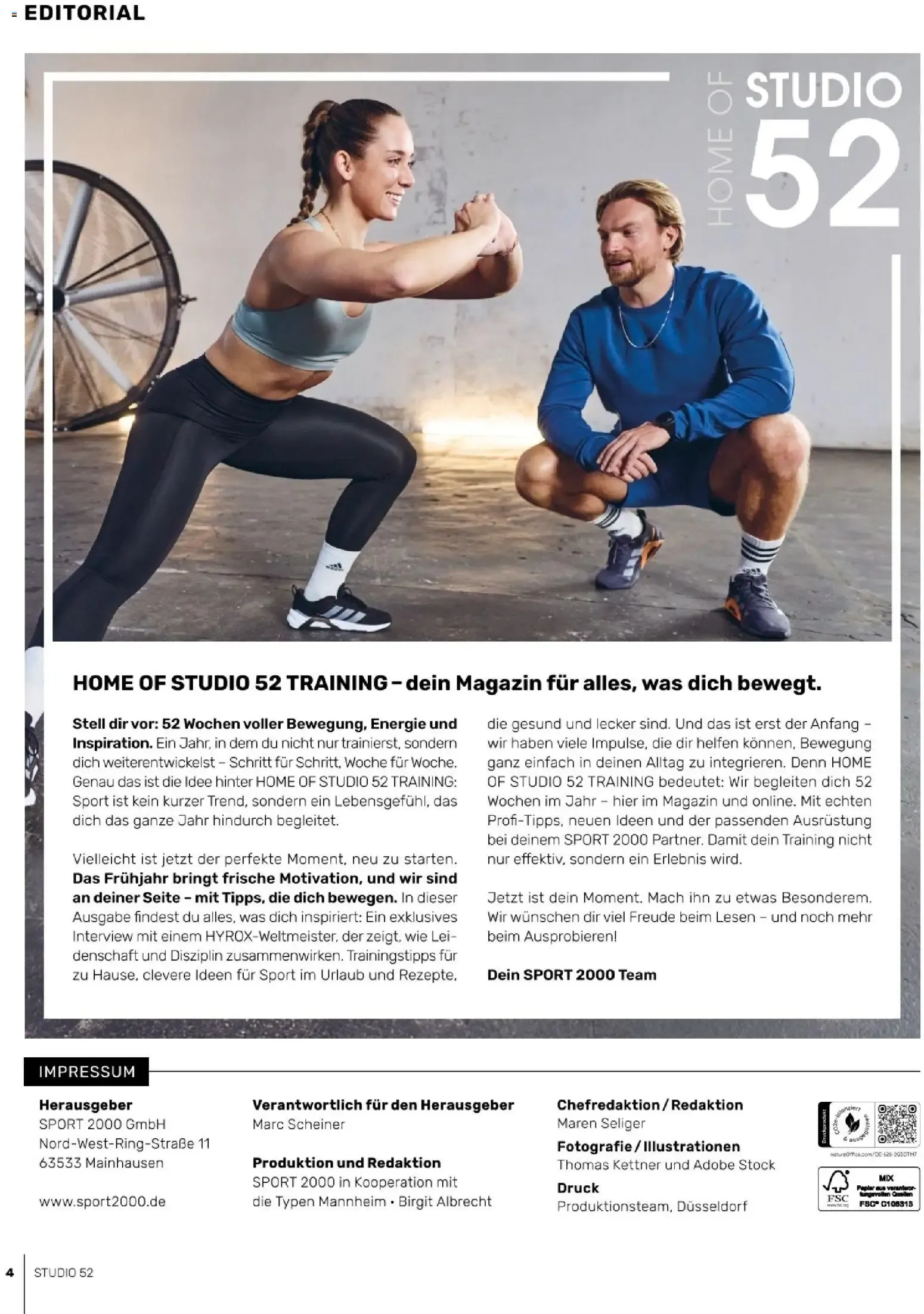 HOME OF STUDIO 52 TRAINING von 26. Januar bis 30. August 2026 - Prospekt seite 4