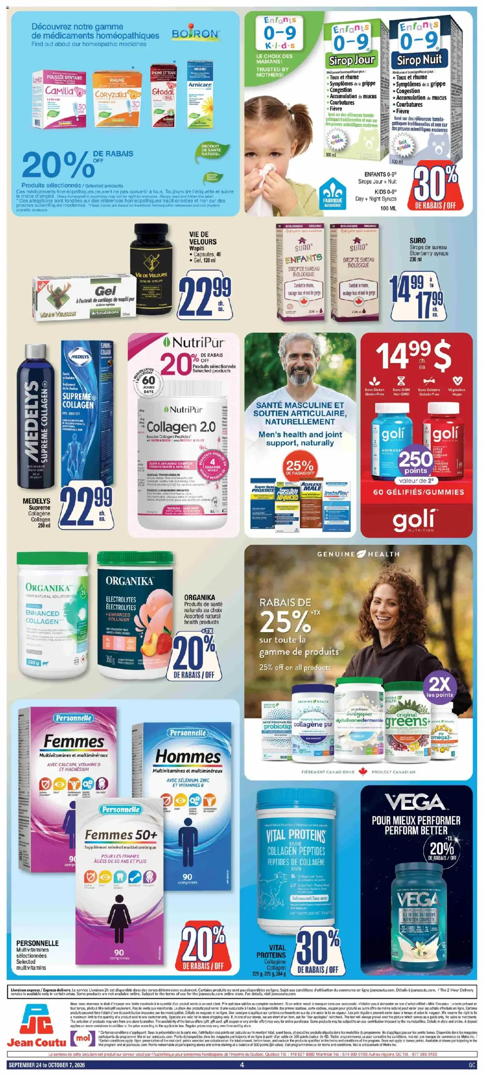 Jean Coutu - Encart produits naturels from Sep 24, 2026 > weekly specials & deals from September 24 to October 7 2026 - flyer page 4
